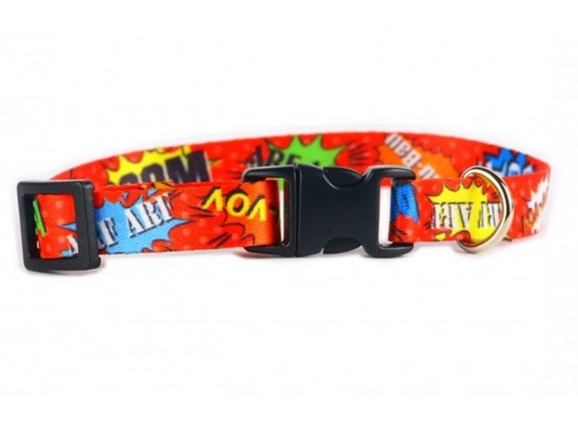 

Matteo Obroża Klamra Plastikowa 30mm graffiti czerwone