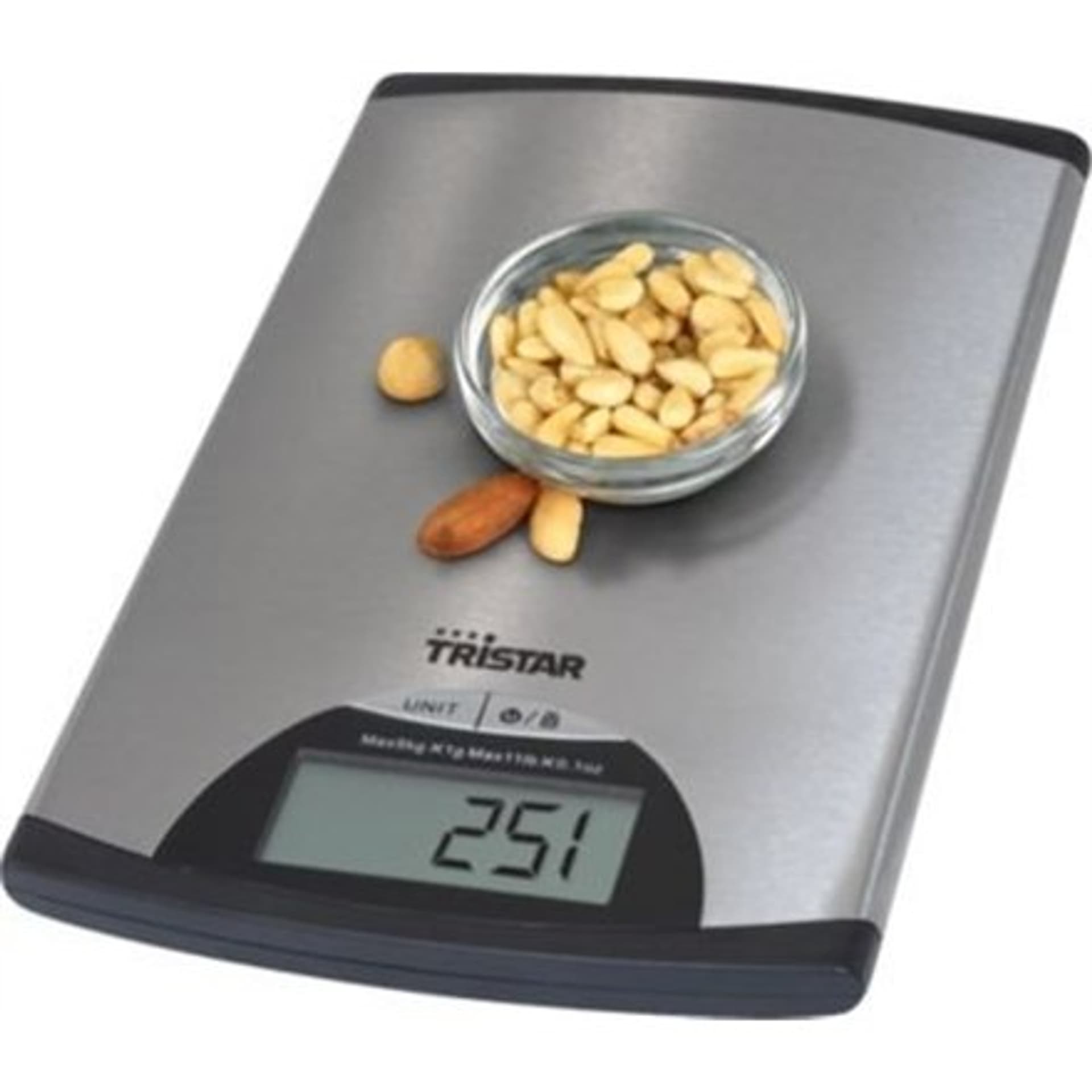 

Tristar Kitchen scale KW-2435 Maximum weight (capacity) 5 kg, Metallic, Capacity) 5 kg/metalli