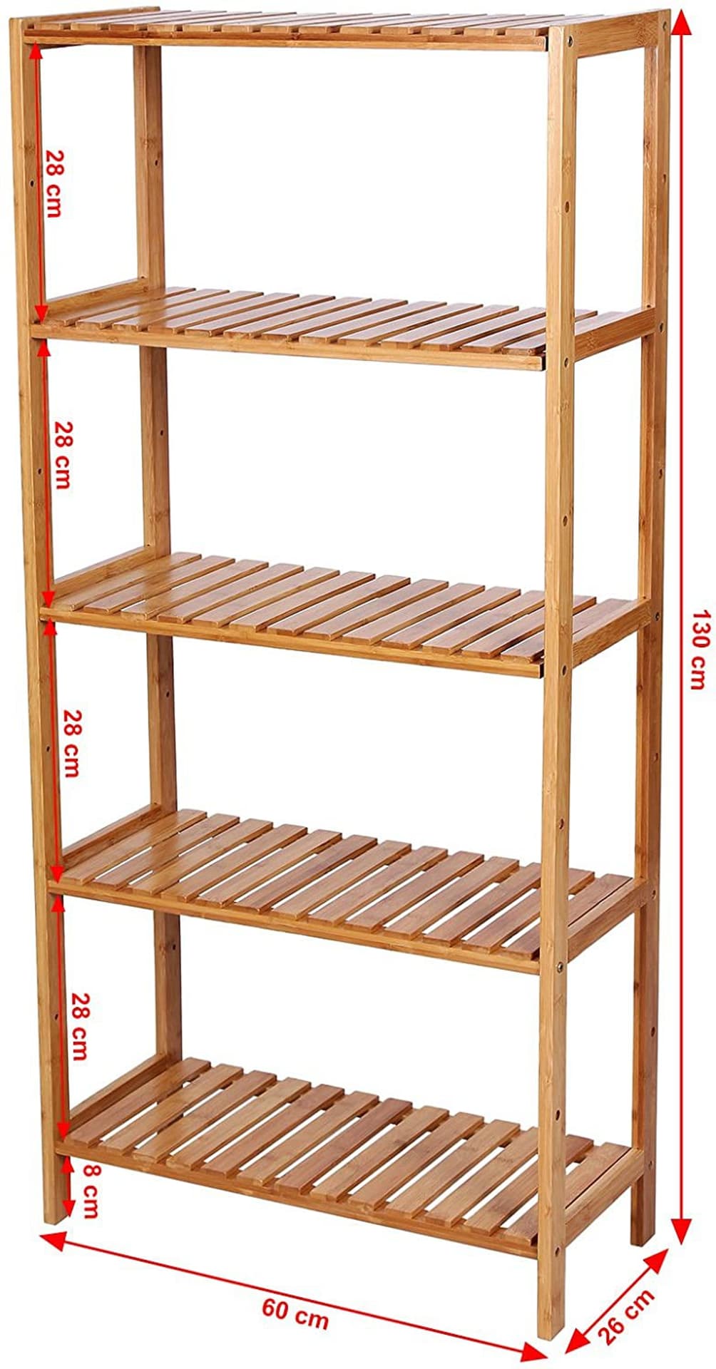 

Regał łazienkowy z bambusu 130 cm BOHO
