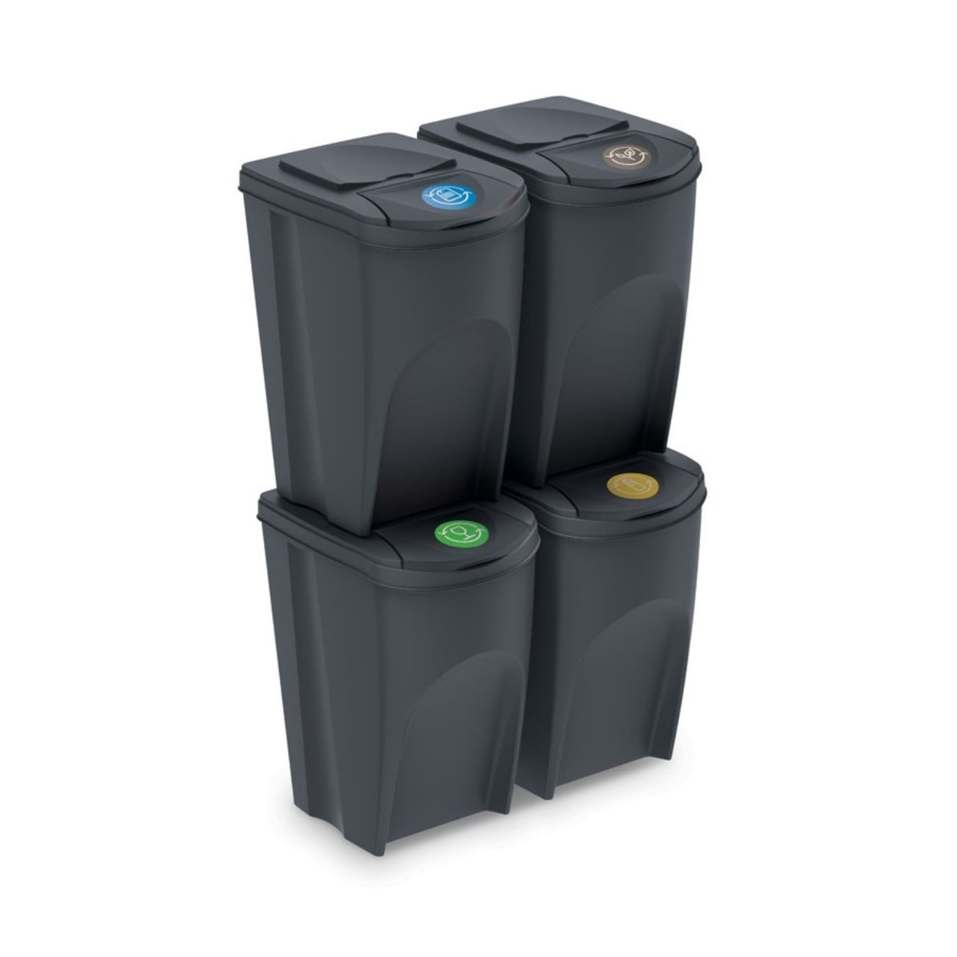 

Zestaw koszy do segregacji Sortibox 4x35L antracyt