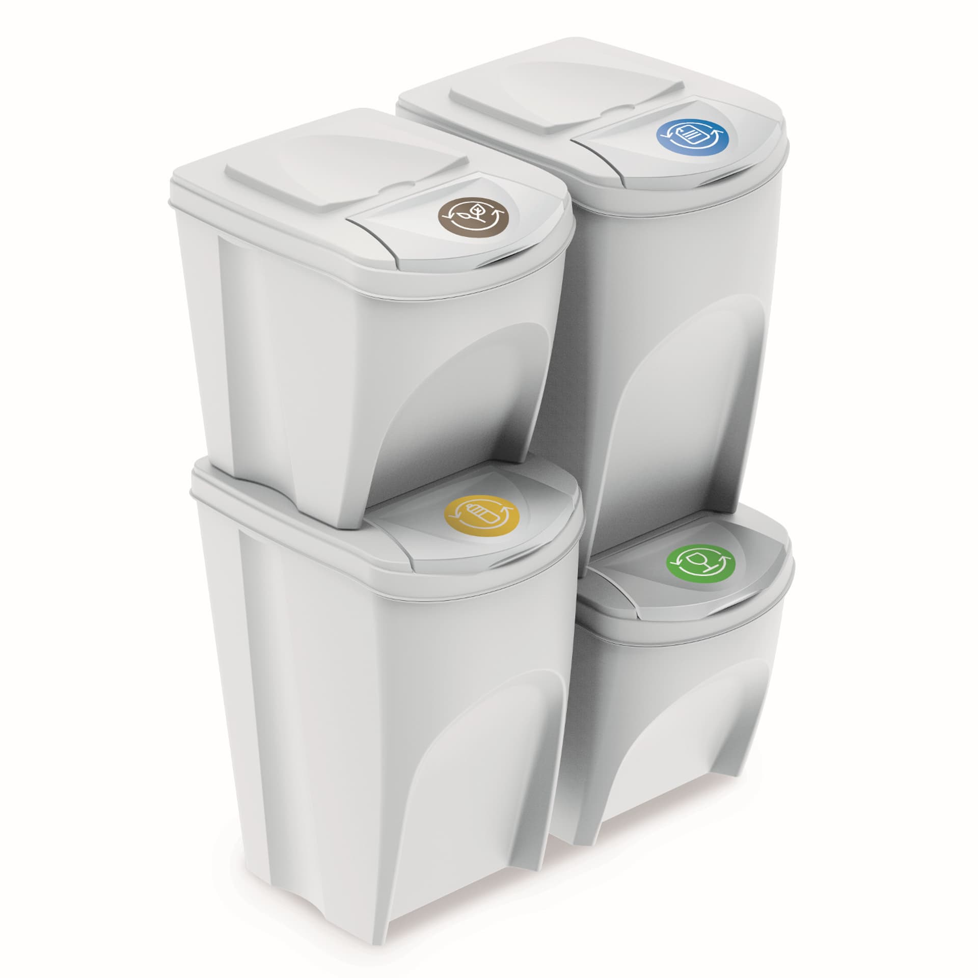 

Zestaw koszy do segregacji Sortibox2x25L+2x35L białe IKWBMS4