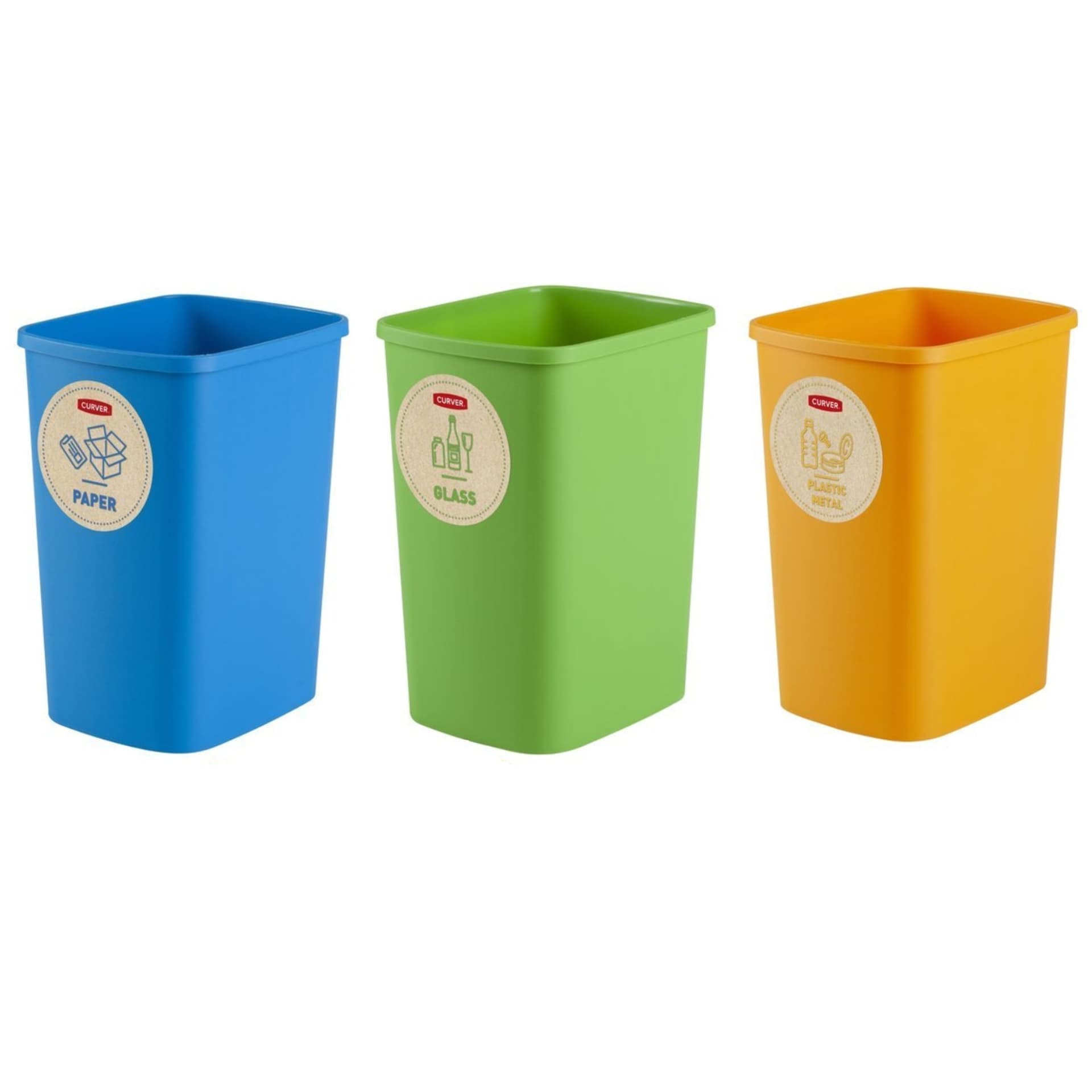 

Zestaw koszy do sortowania 3x25L Curver Eco Friendly