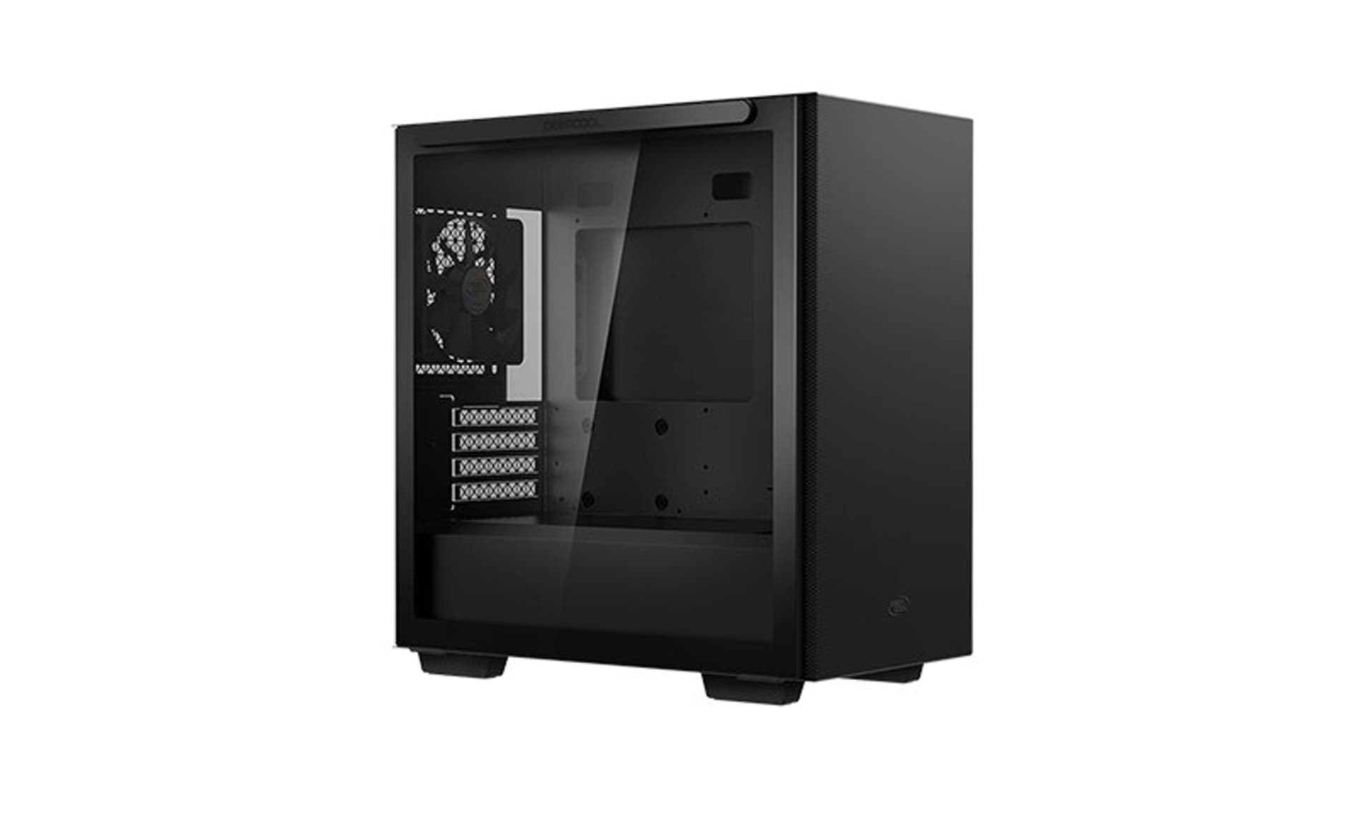 

Deepcool MACUBE 110 Black, mATX, 4, USB3.0x2; Audiox1, ABS+SPCC+Tempered Glass, 1×120mm wentylator DC