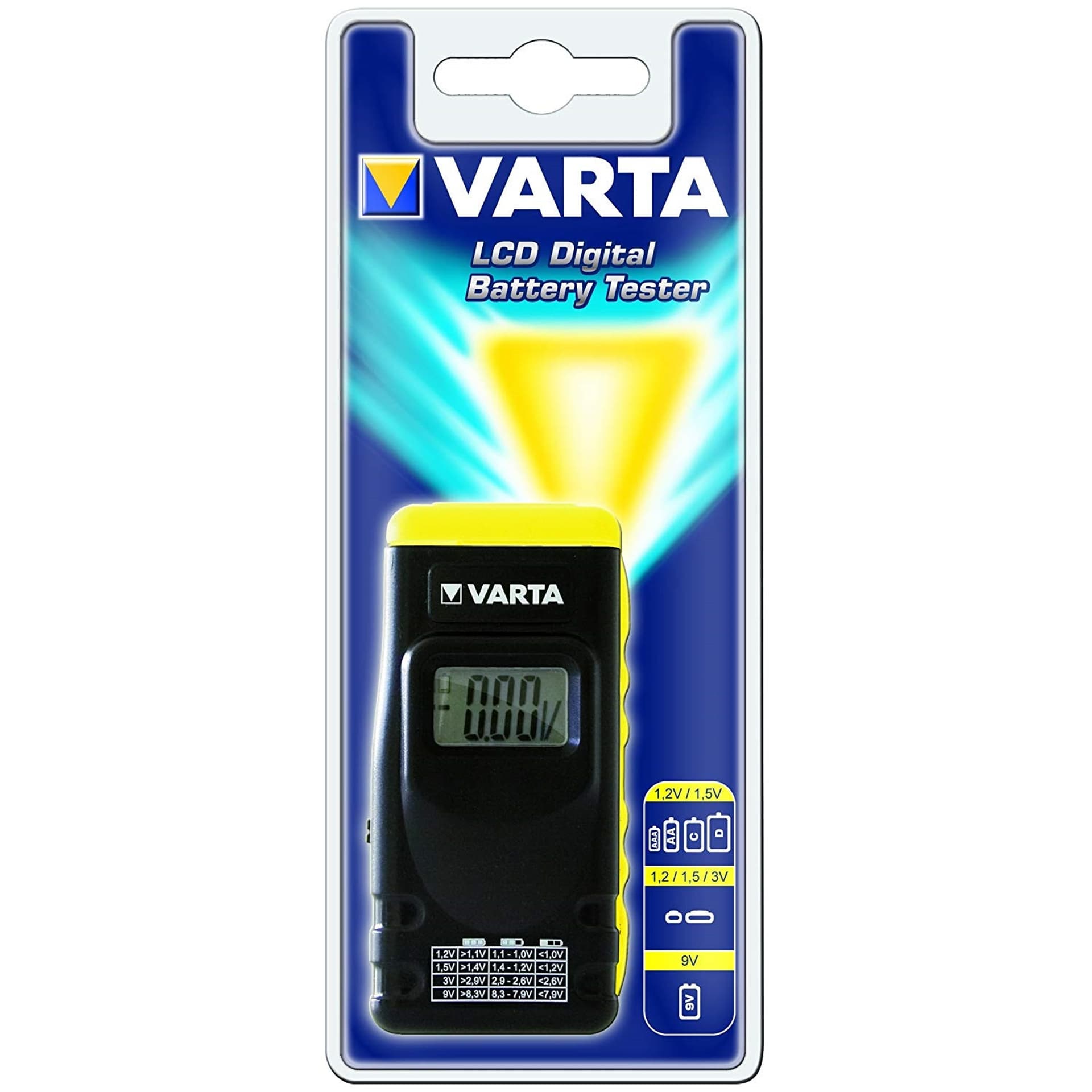 

Cyfrowy tester miernik baterii z LCD Varta 891