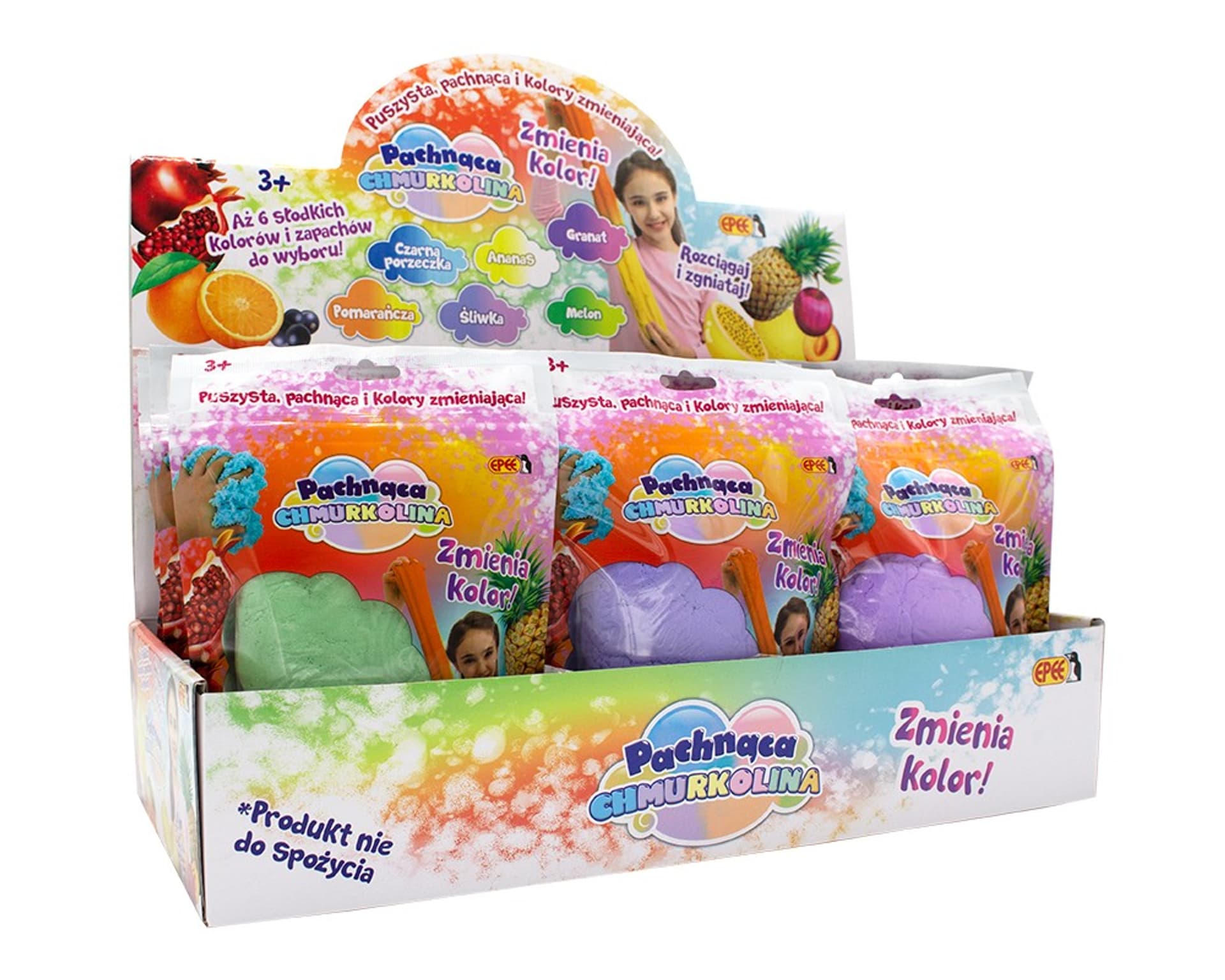 

Masa plastyczna Pachnąca Chmurkolina S3 1-pack zmieniająca kolor 60g zielony/żółty (melon)