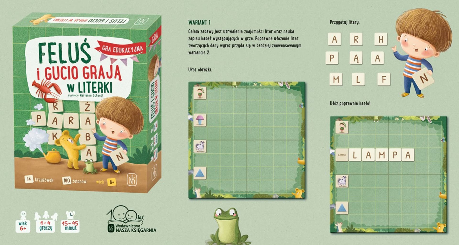 

Gra Feluś i Gucio grają w literki