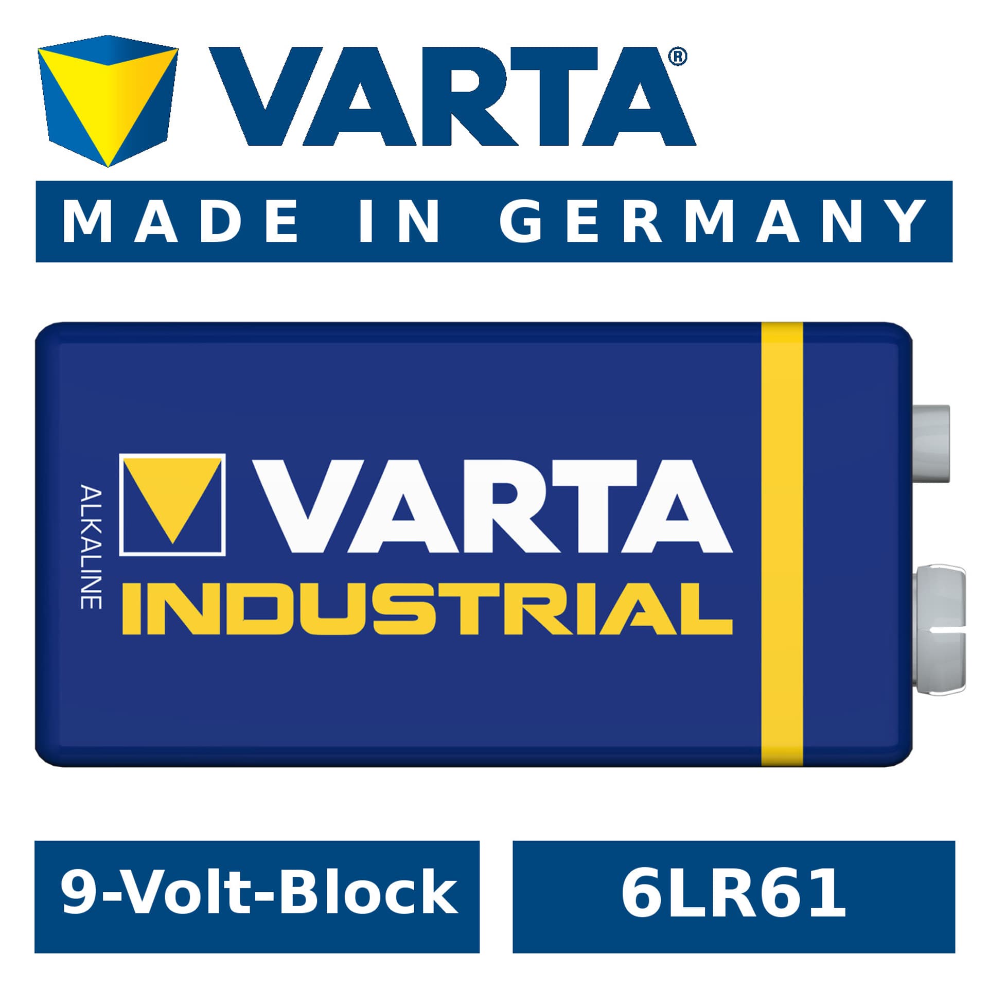 

1x Bateria 6LR61 9V R-9 alkaiczna Varta Industrial