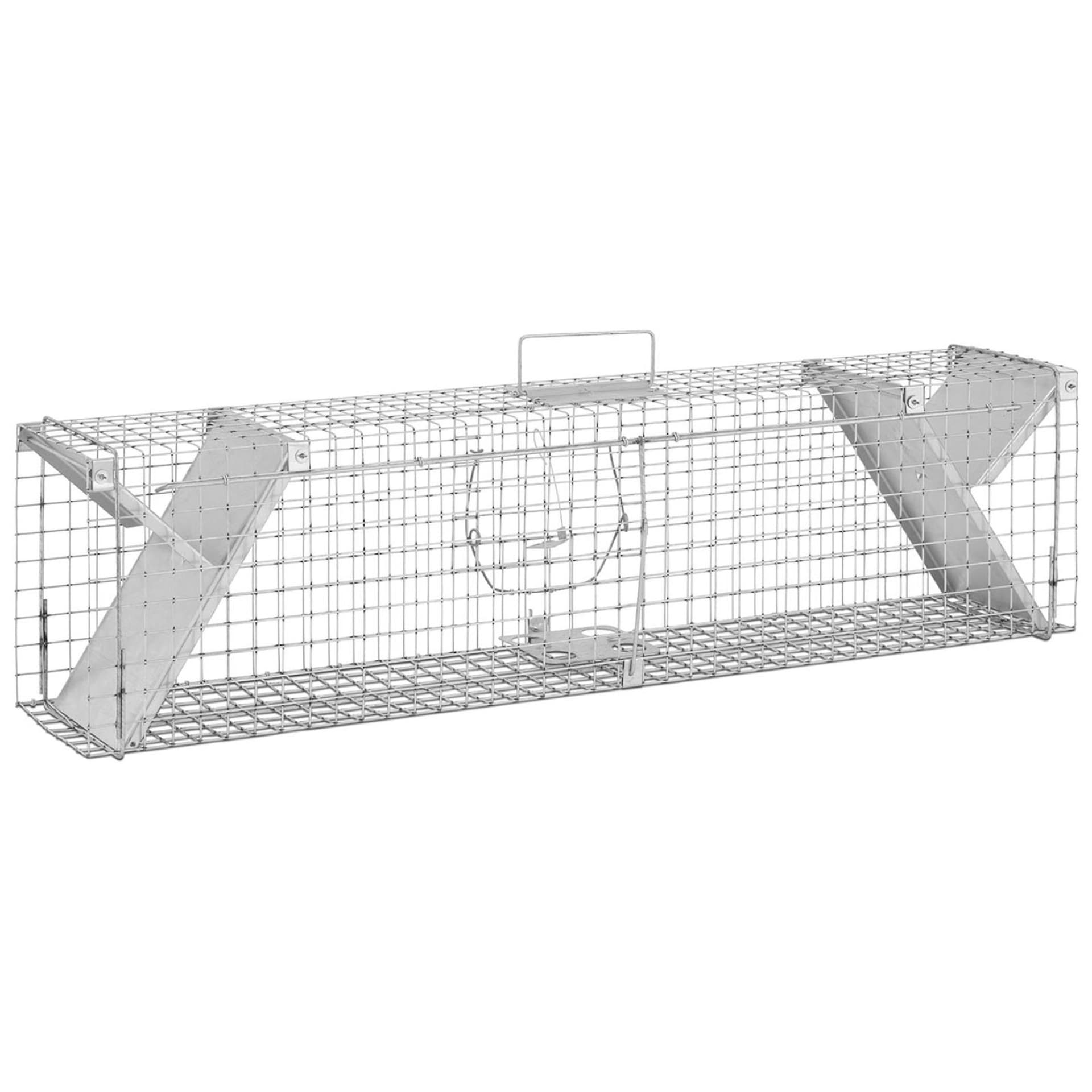 

Żywołapka pułapka łapka na szczury kuny zatrzaskowa dwustronna 1020x200x270 mm ZESTAW