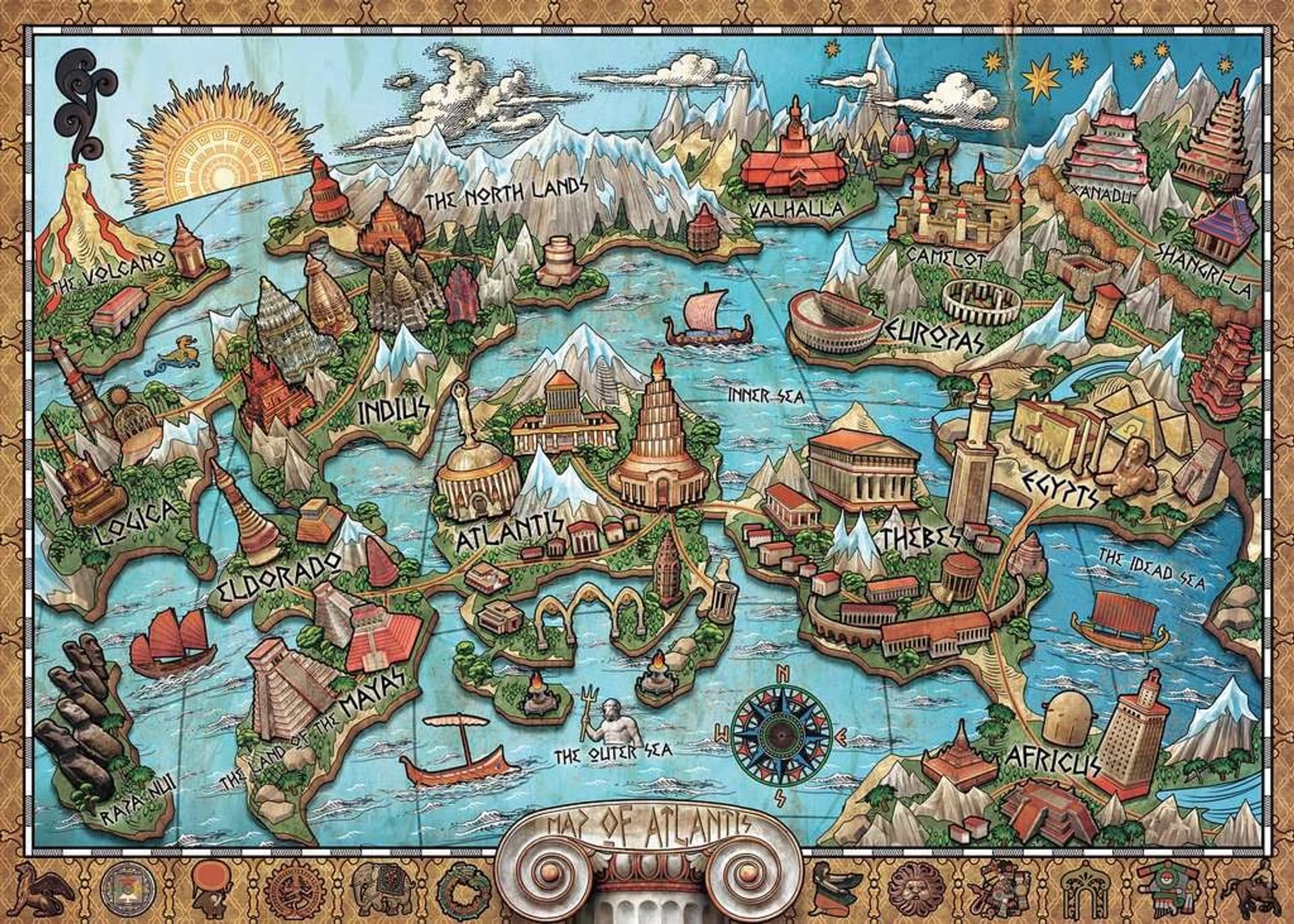 

Puzzle 2D 1000 elementów Atlantyda