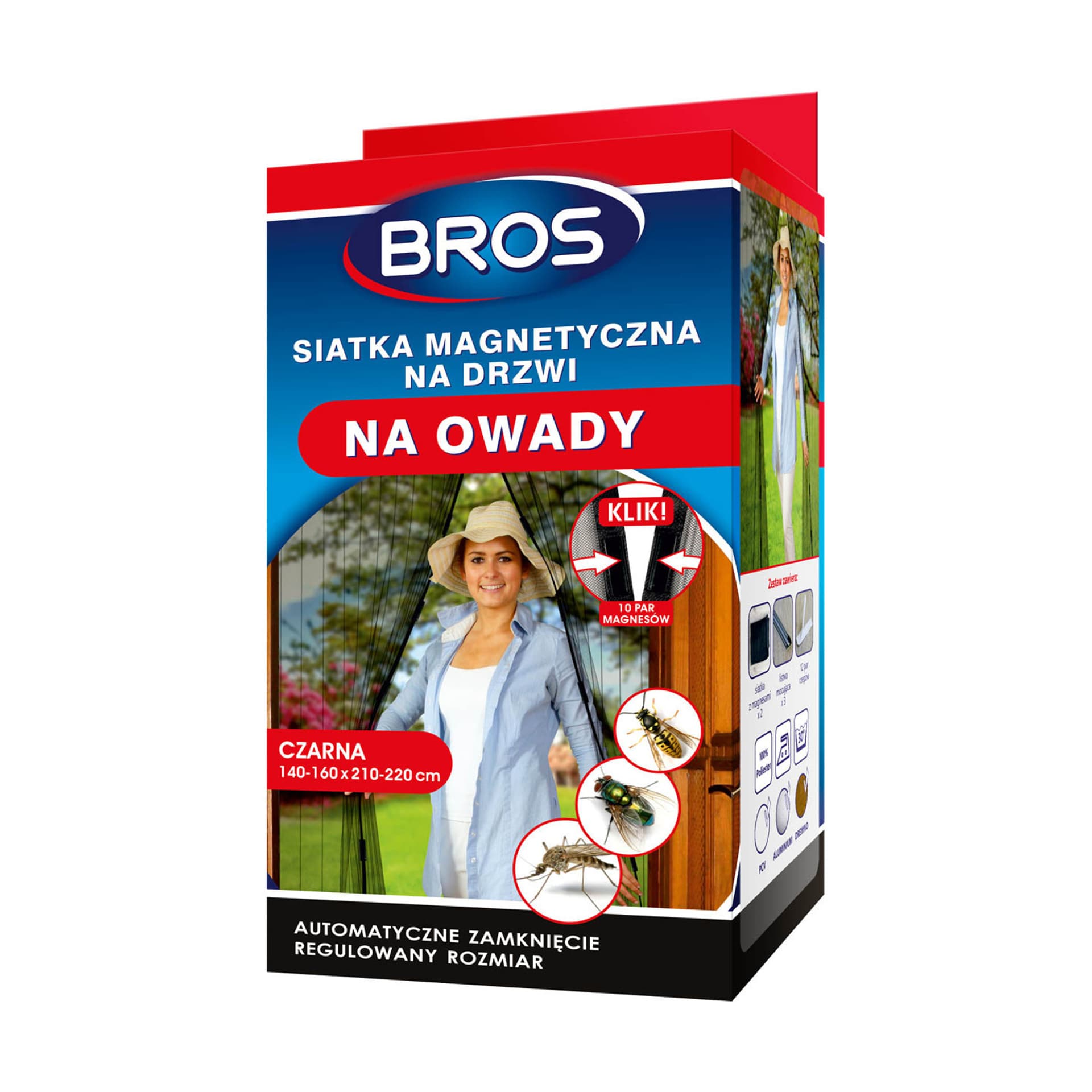 

Siatka magnetyczna na drzwi Bros 160x220 czarna