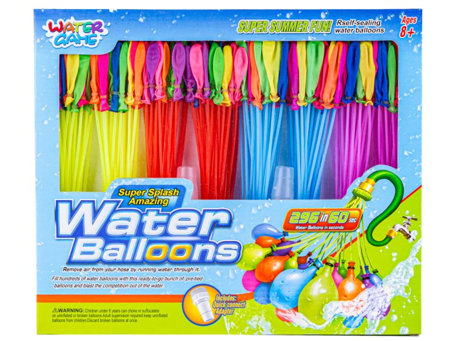 

Balony Na Wodę Bomby Wodne 296 Sztuk 60sekund Automat V21-8H