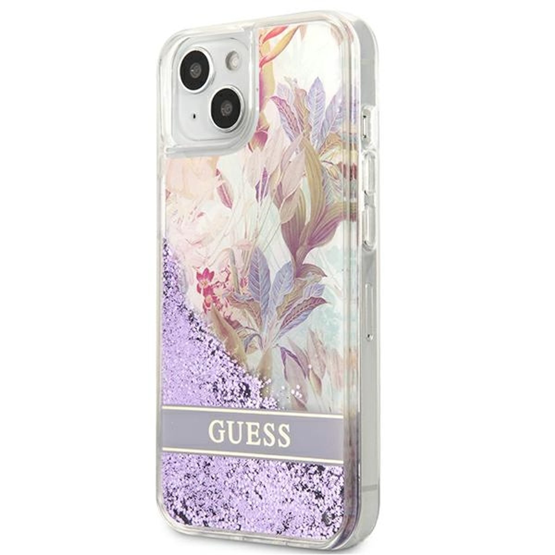 

Guess GUHCP13SLFLSU iPhone 13 mini 5,4" fioletowy/purple hardcase Flower Liquid Glitter