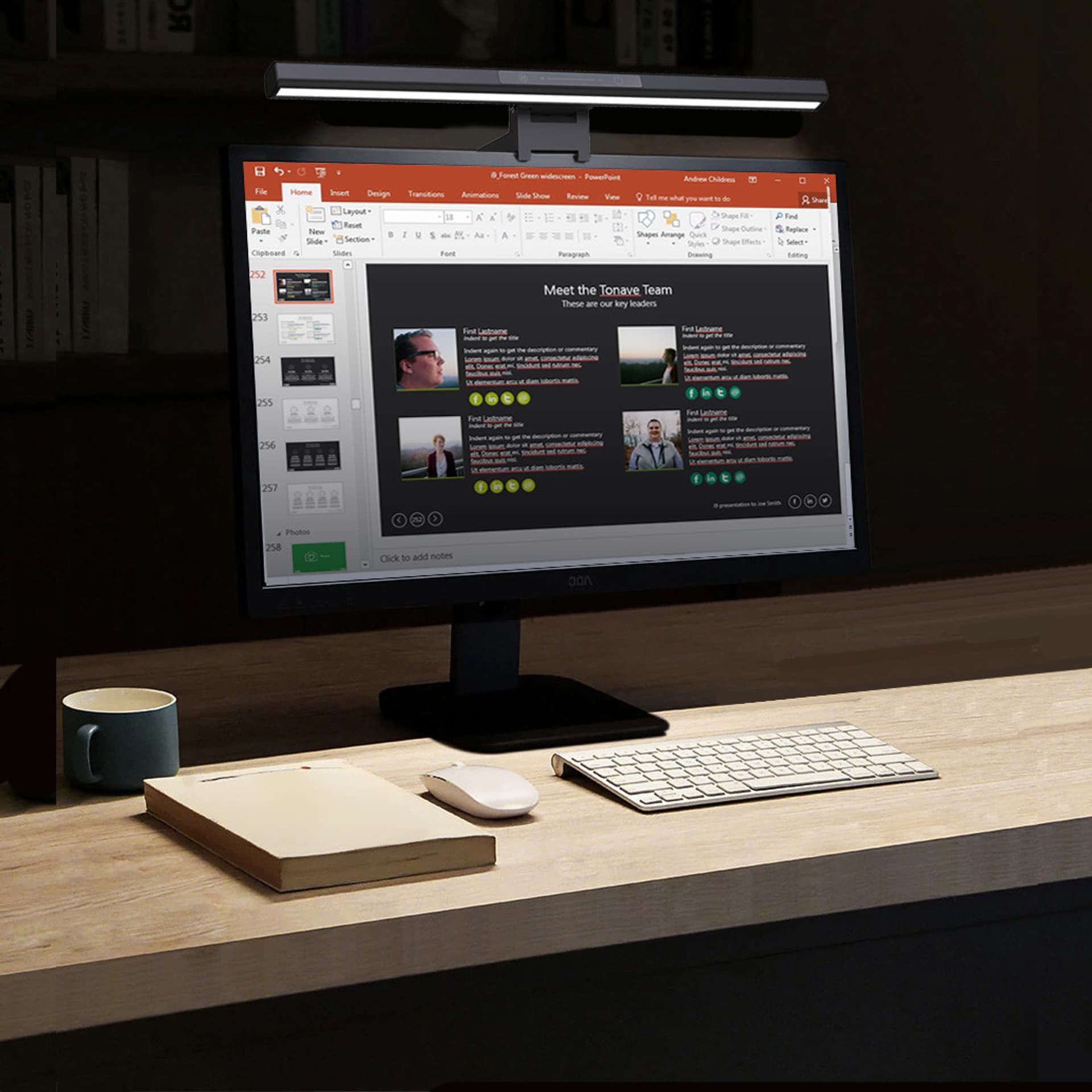 

Lampka LED do komputera/monitora regulowana Maclean, 3 kolory świecenia, regulacja jasności, USB Type-C, 5V, MCE620
