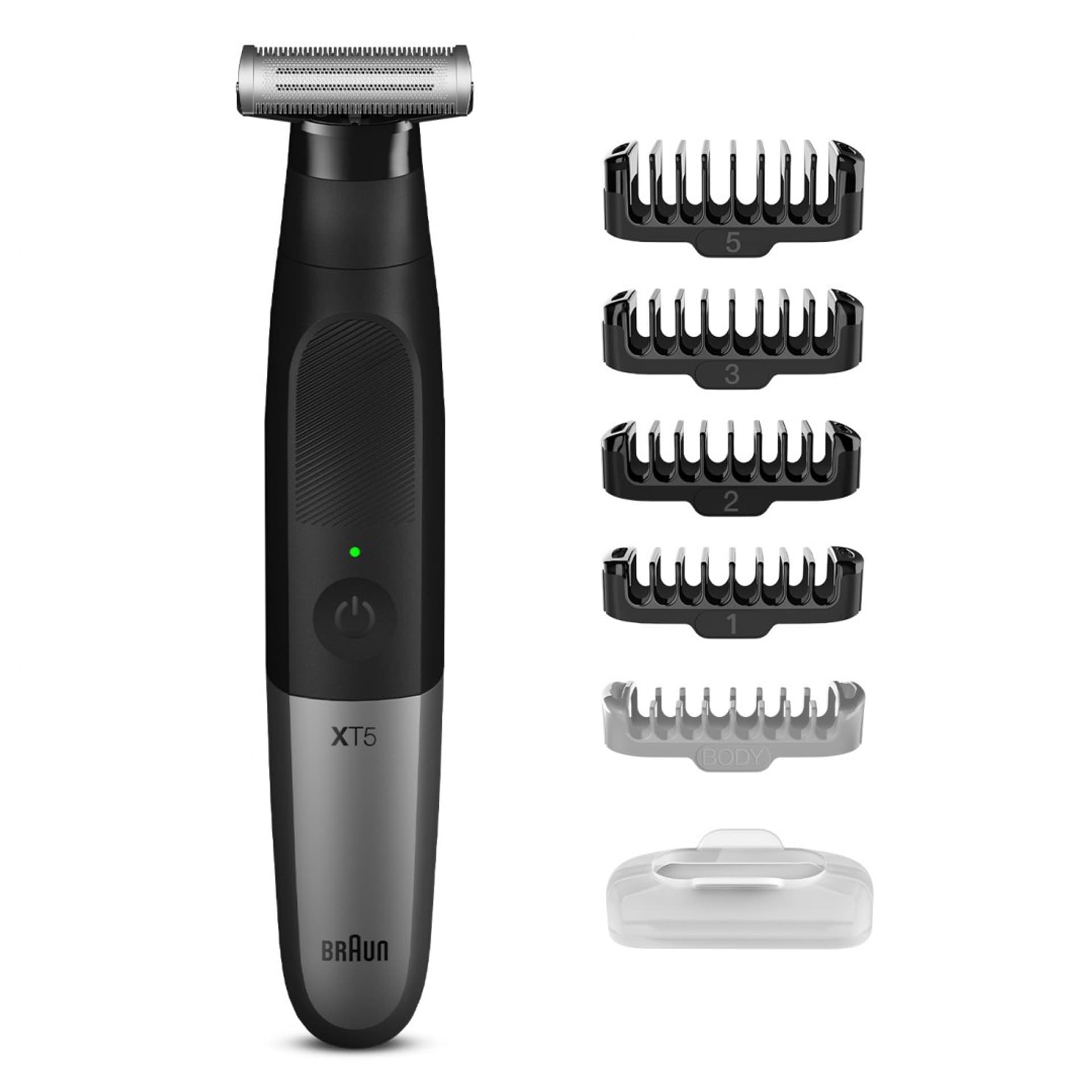 

Braun Beard trimmer XT5100 Operating time (max) 50 min, Built-in rechargeable battery, Black/Silver, Cordless or corded, Max) 50 min/built-in rechargeable battery/black/silver/cordless or corde