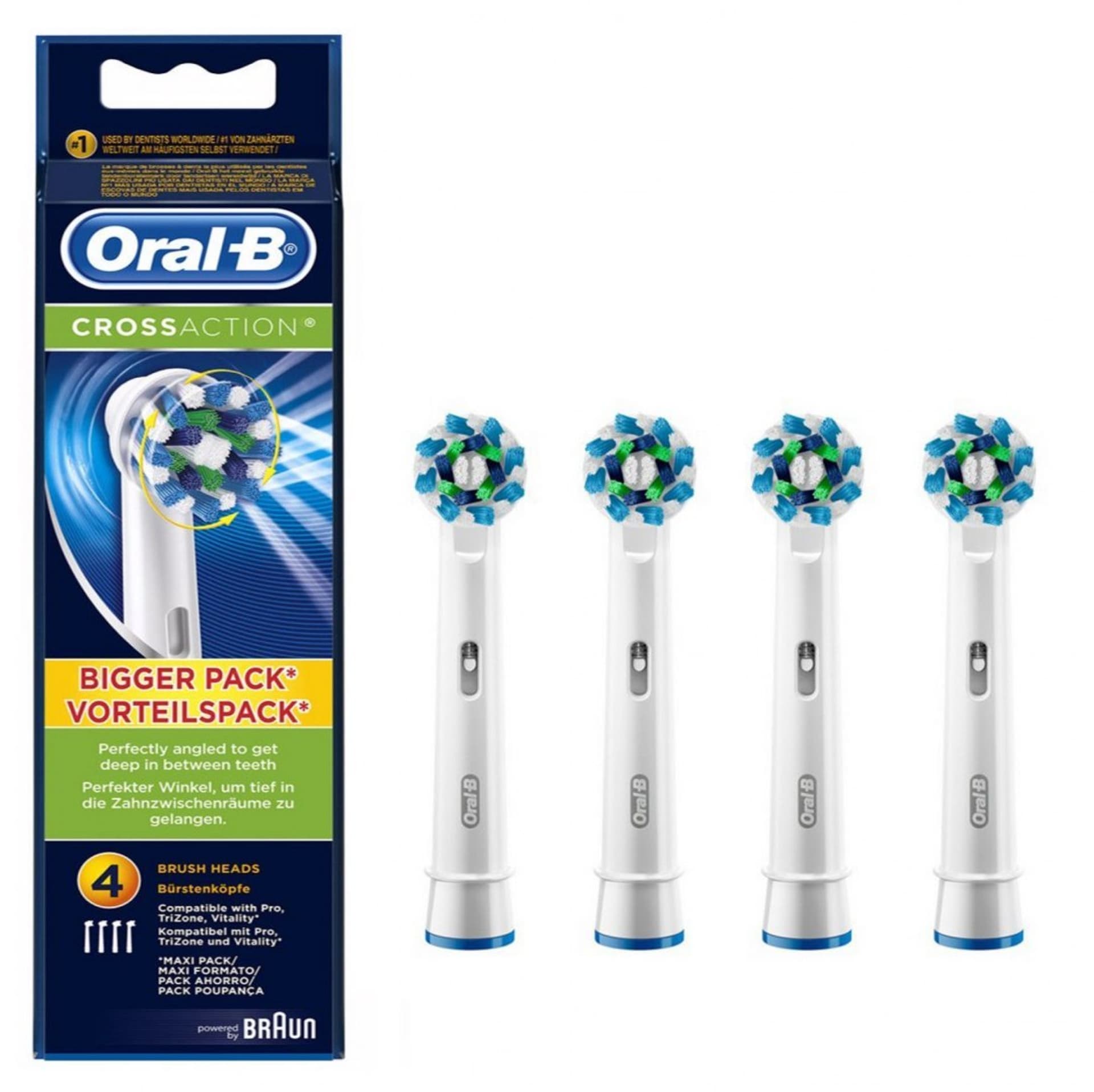 

Oral-B Power Crossaction główki do szczoteczki do zębów EB50-4 główki, Dla dorosłych, Ilość główek w zestawie 4 szt.