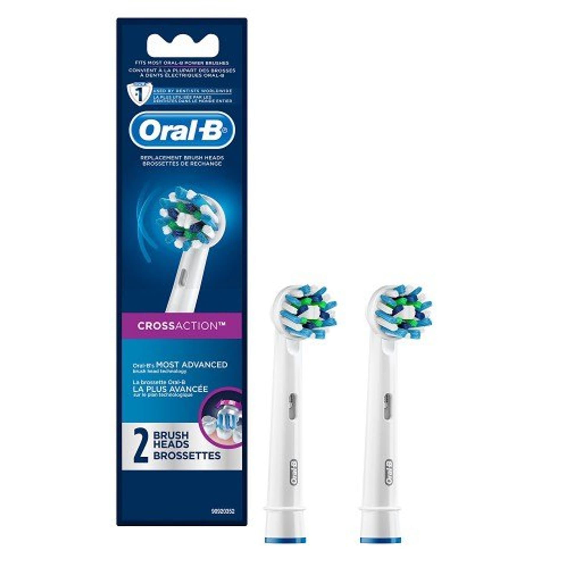 

Oral-B EB50-2 Cross Action Heads, Dla dorosłych, Liczba główek szczoteczki w zestawie 2