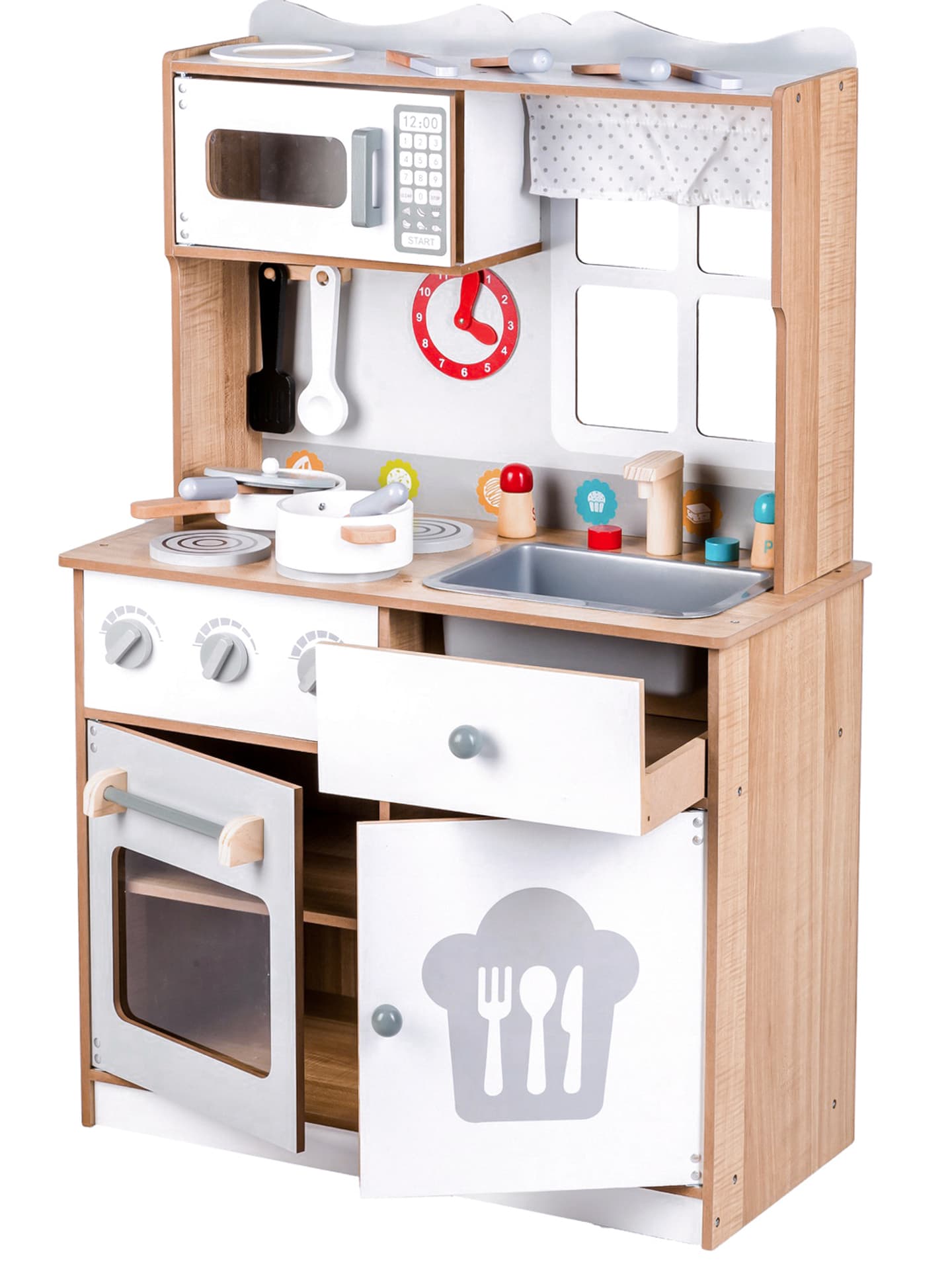 

Drewniana kuchnia skandynawska + akcesoria ECOTOYS