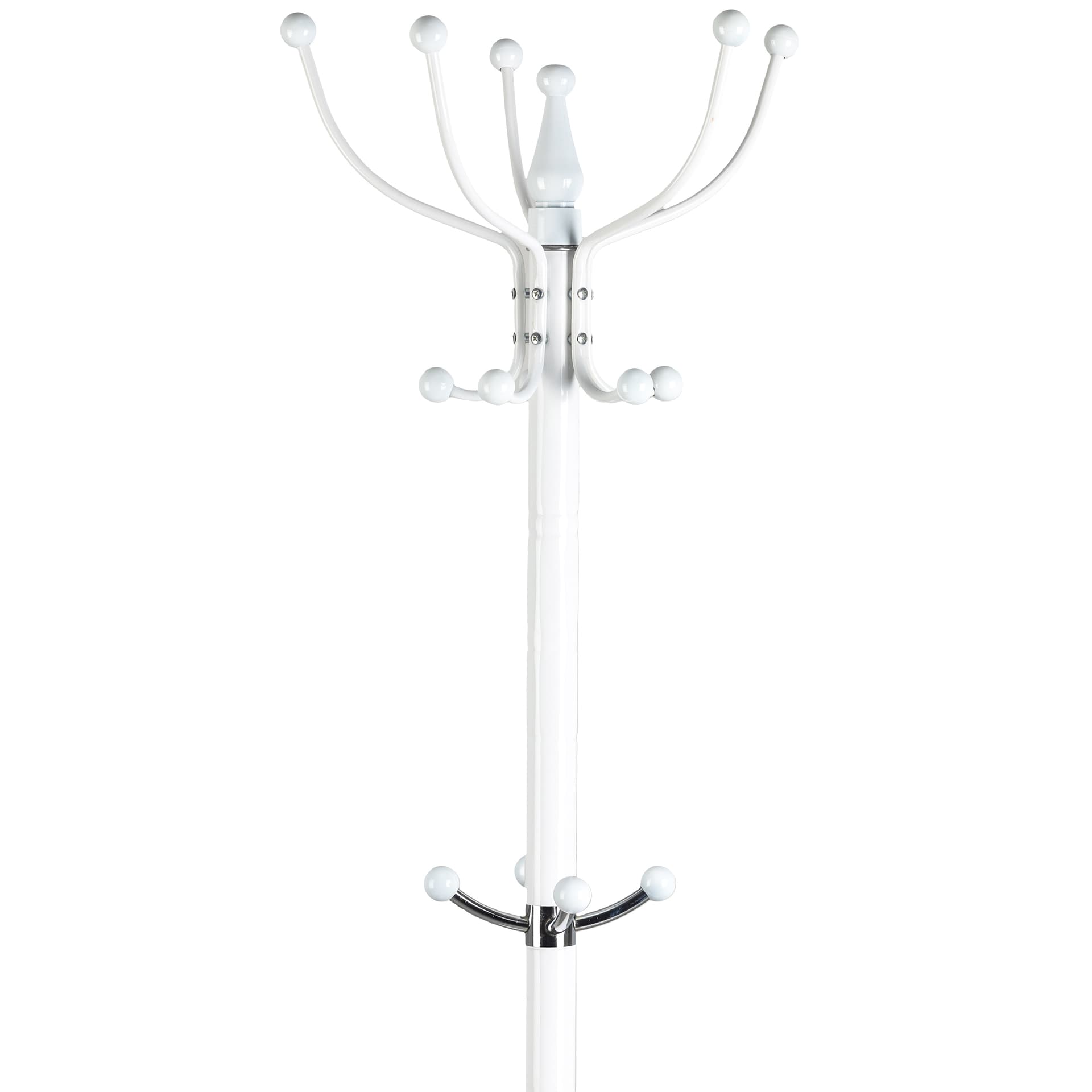 

Wieszak na ubrania odzież stojak stabilna podstawa Biały