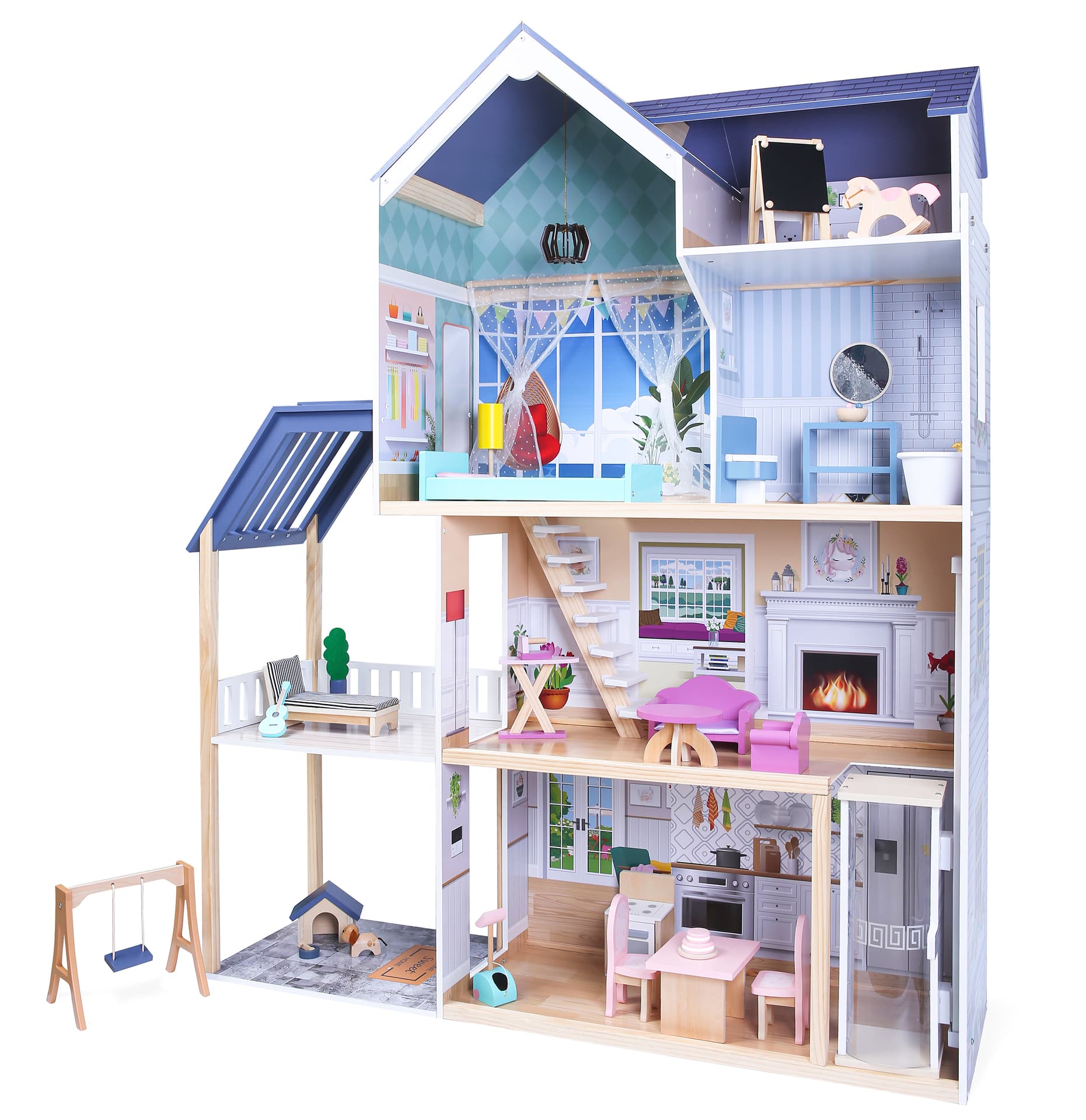

Domek dla lalek xxl Rezydencja Maya 28 el. ECOTOYS
