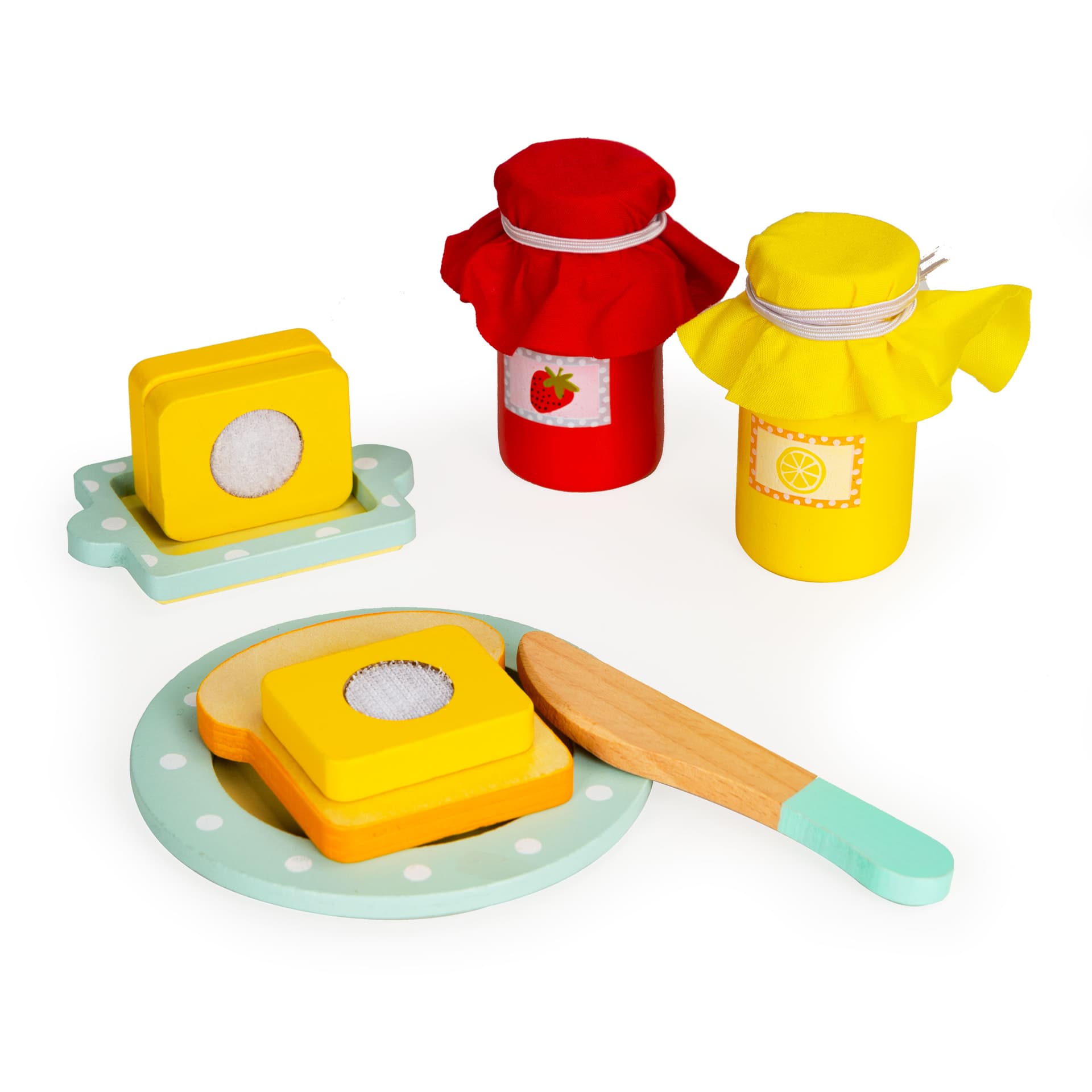 

Drewniany toster opiekacz z akcesoriami 11 el. ECOTOYS