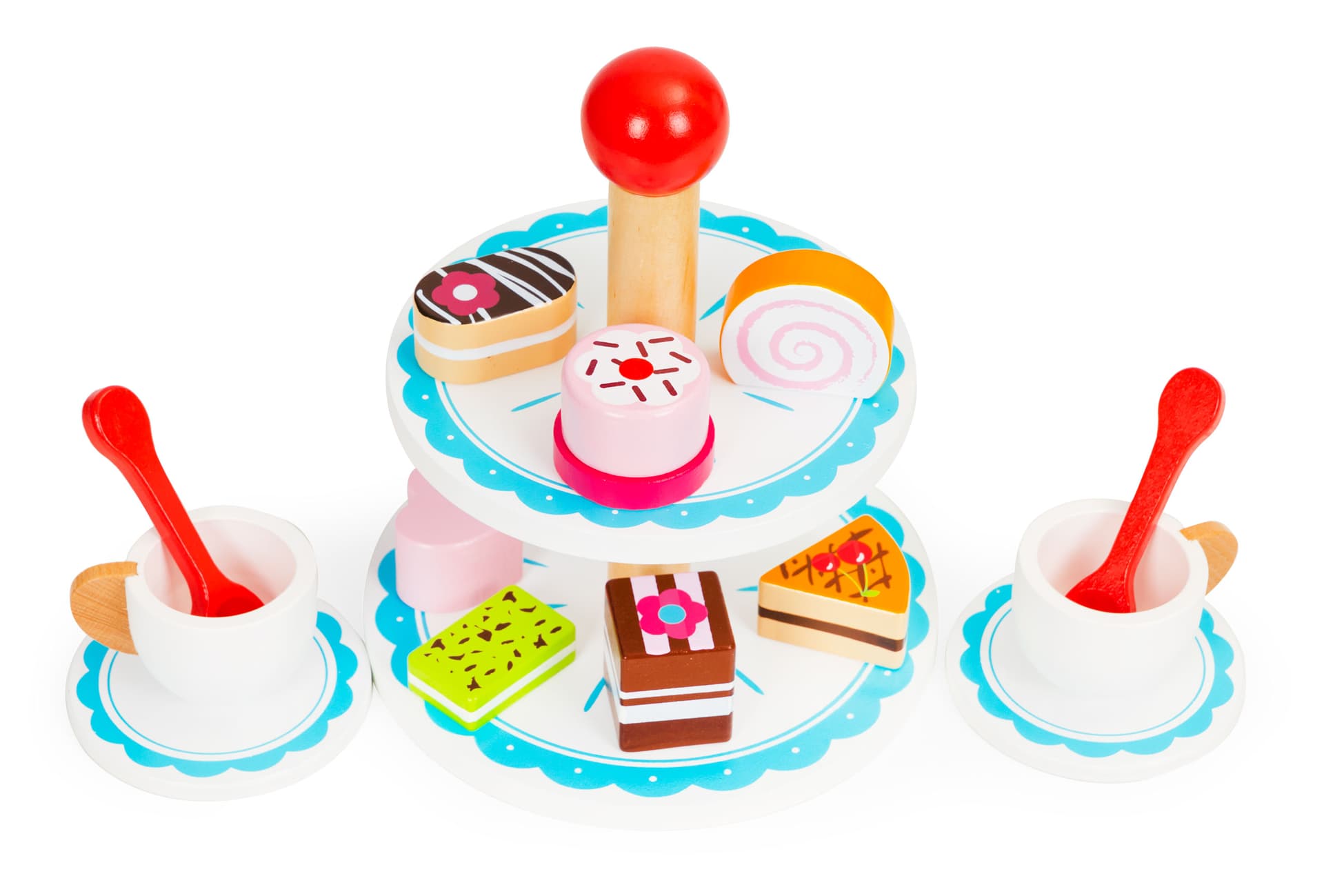 

Drewniane ciastka cukiernia patera zestaw ECOTOYS