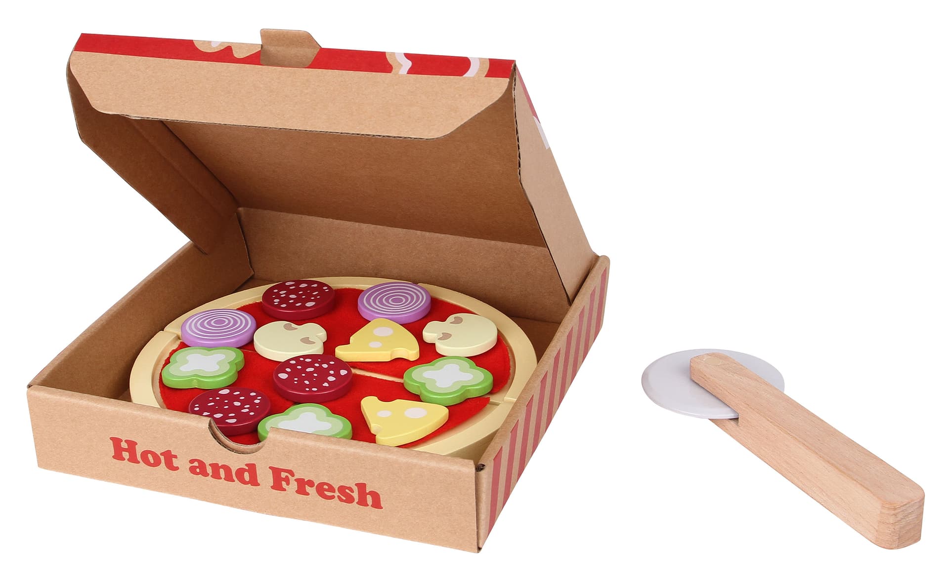 

Zabawka drewniana pizza do krojenia dla dzieci ECOTOYS