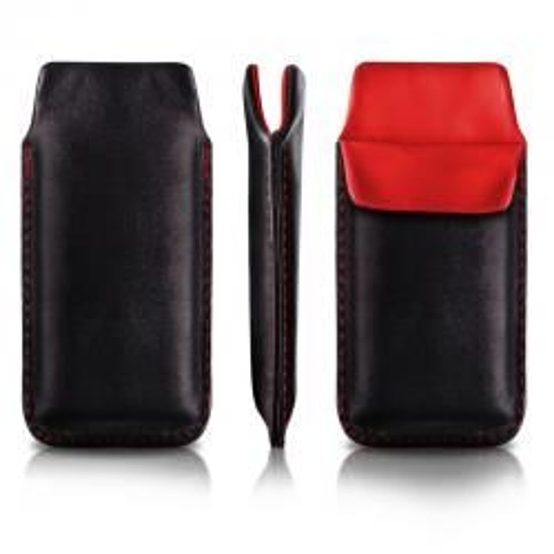 

Pionowa skórzana wsuwka Vena SONY ERICSSON X10 MINI czarna (czerwony środek)