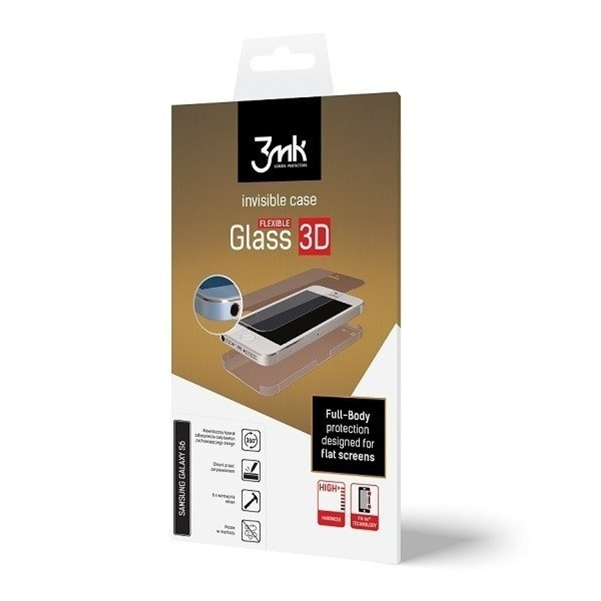 

3MK FlexibleGlass 3D Huawei P8 Lite Szkło Hybrydowe+Folia