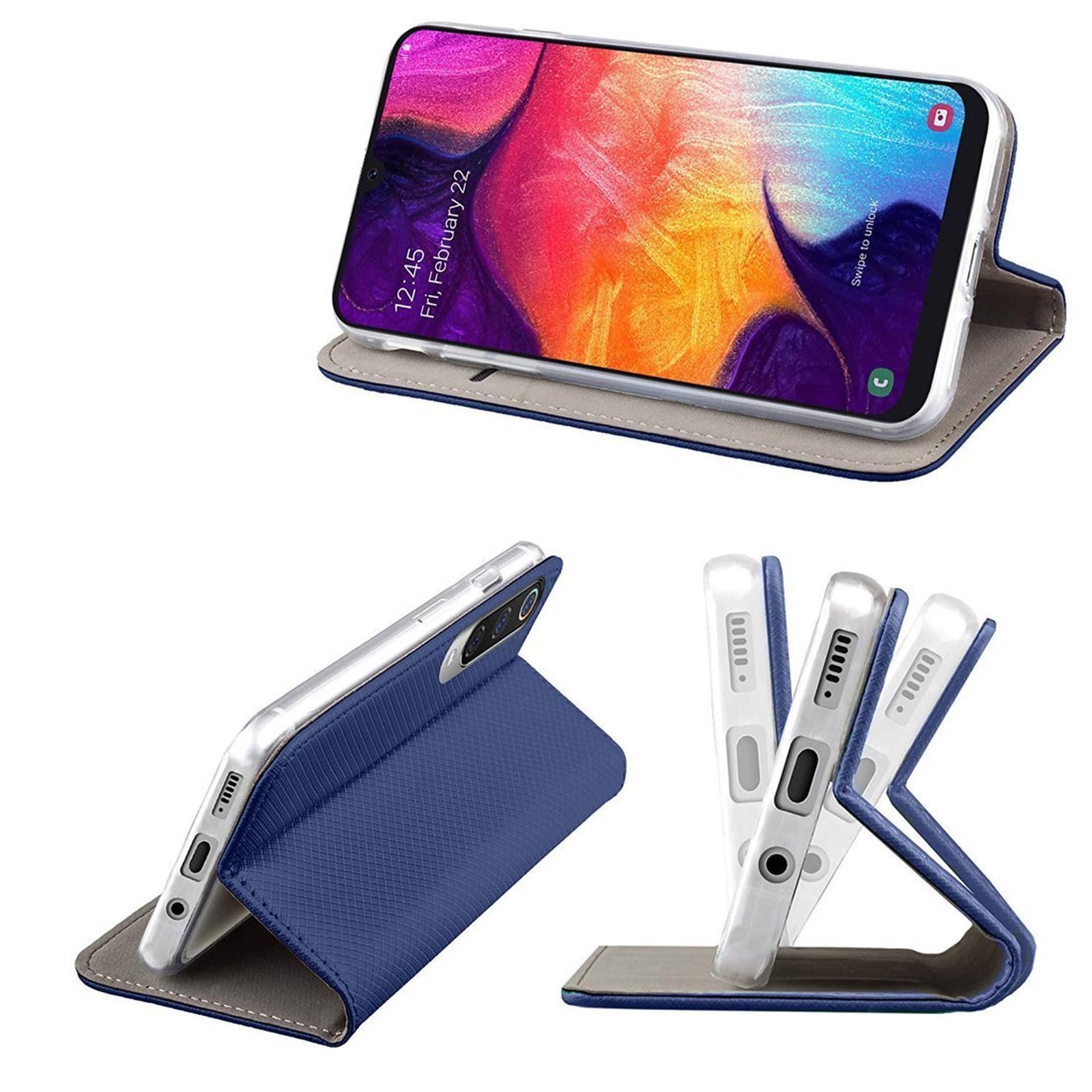 

Etui SAMSUNG GALAXY A12 / M12 portfel z klapką Flip Magnet granatowe