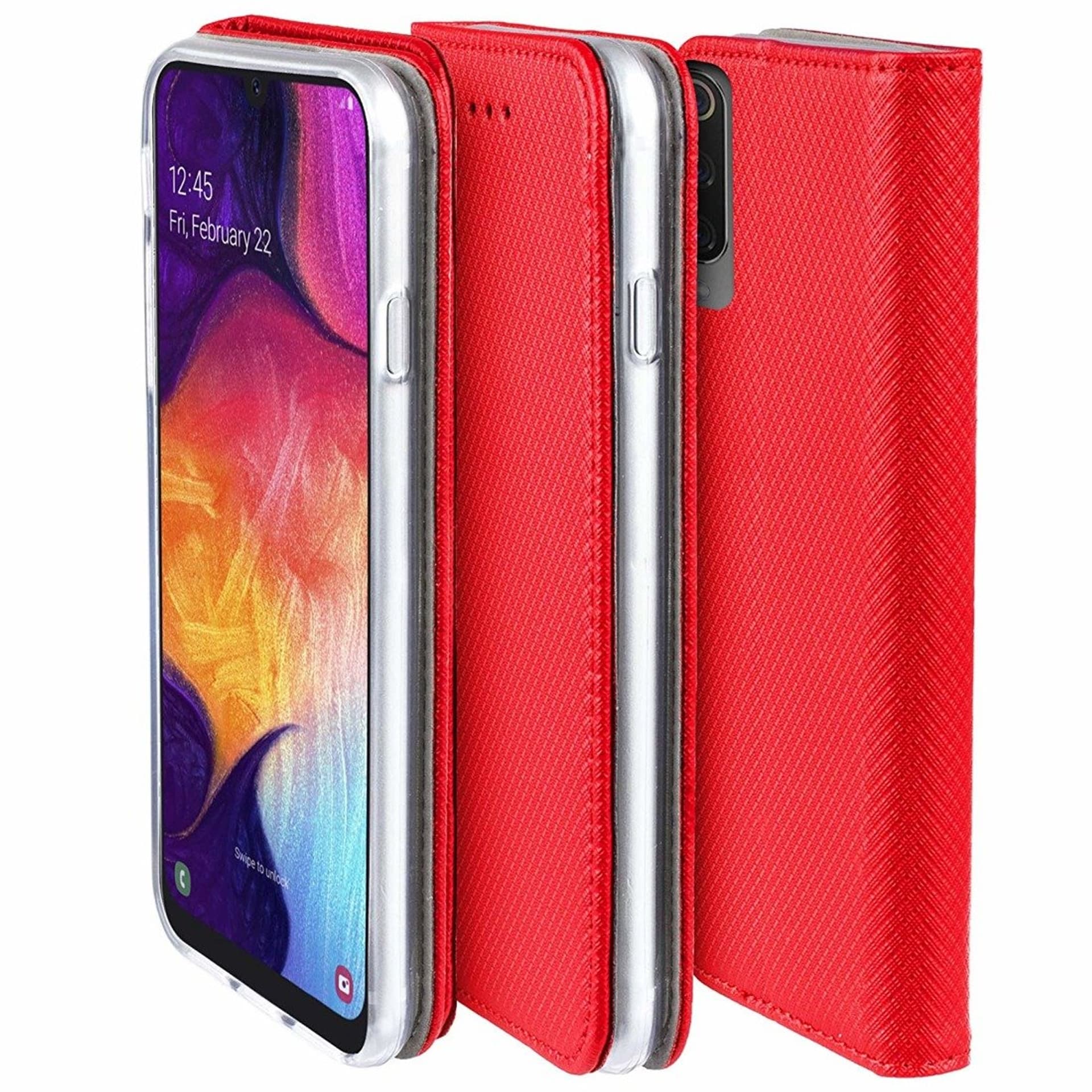 

Etui portfel z klapką obudowa Flip Magnet ALCATEL PIXI 4 (5'') czerwone, 5'') czerwon