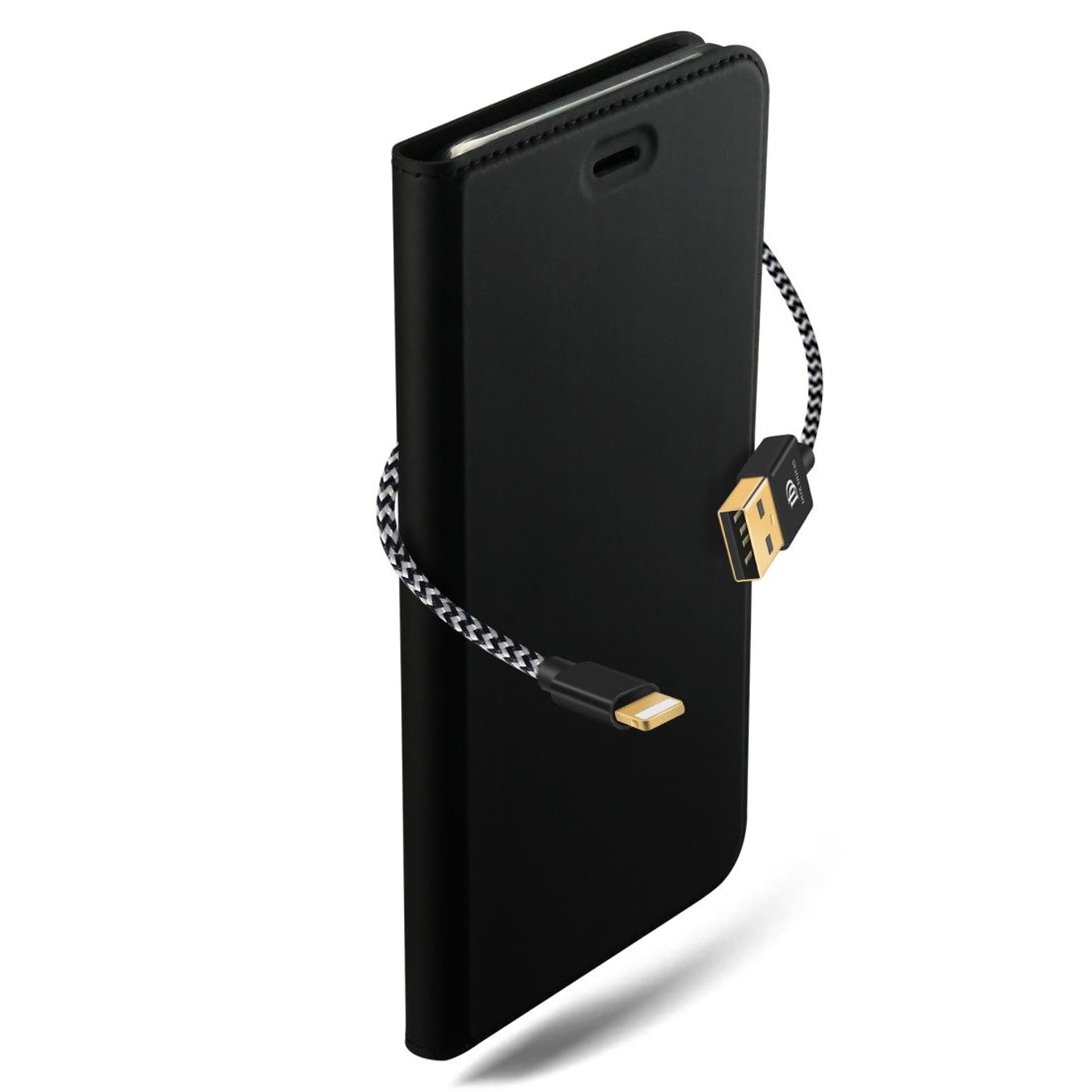 

Etui Dux Ducis gold Pro IPHONE 6+/6S+ czarne+kabel