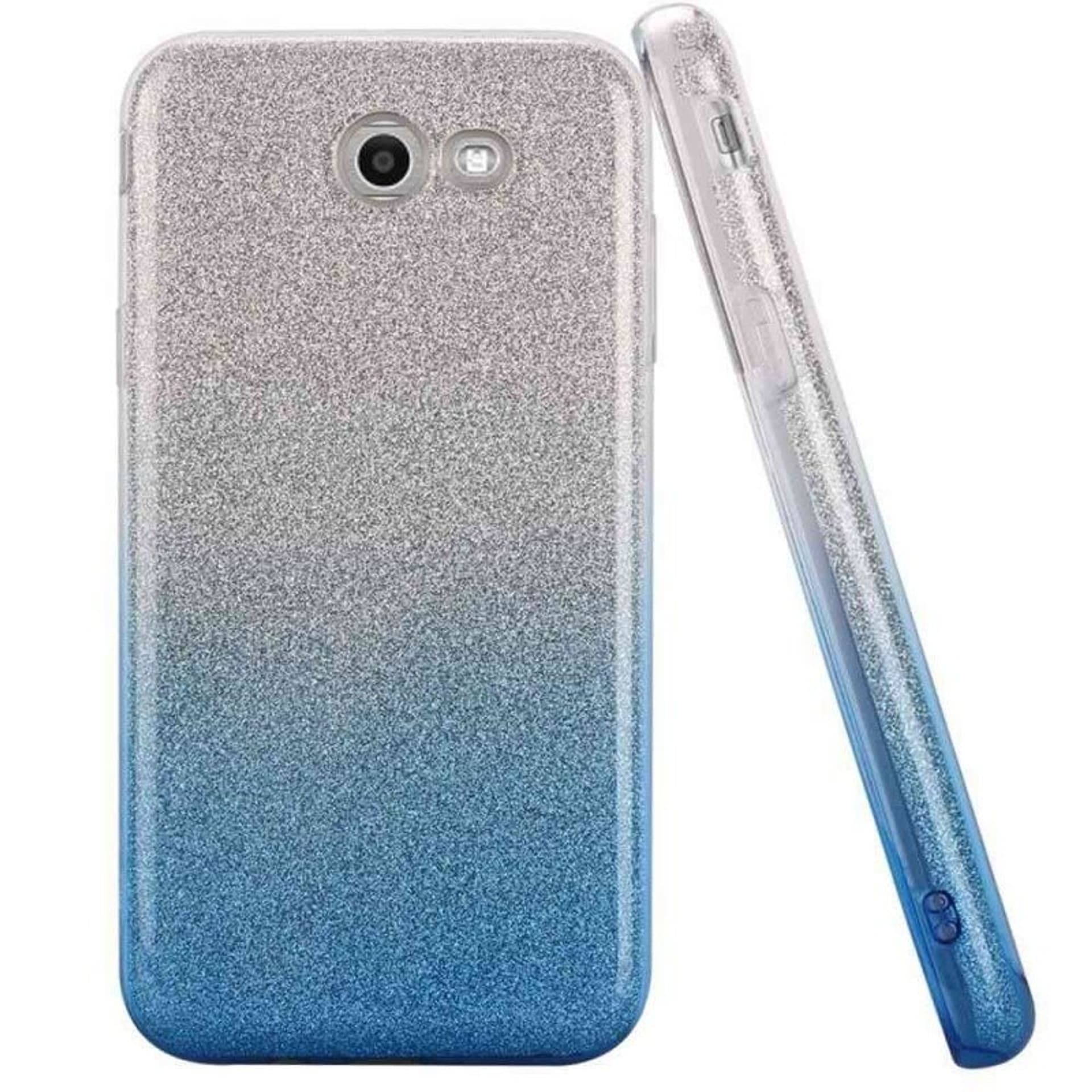 

ETUI GLITTER IPHONE 6+ SREBRNO-NIEBIESKI