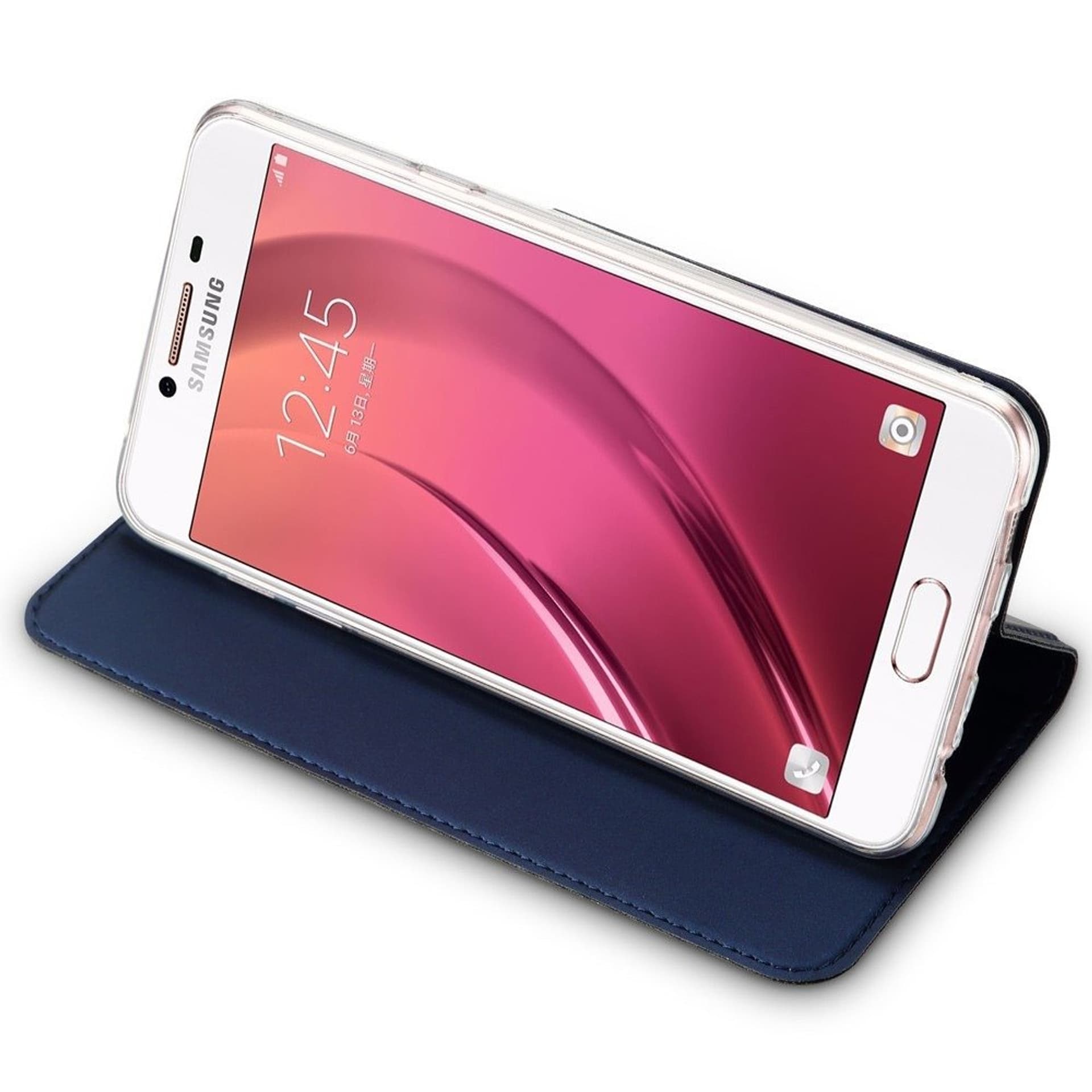 

Etui portfel Dux ducis skin leather SAMSUNG A8+ PLUS 2018 granat