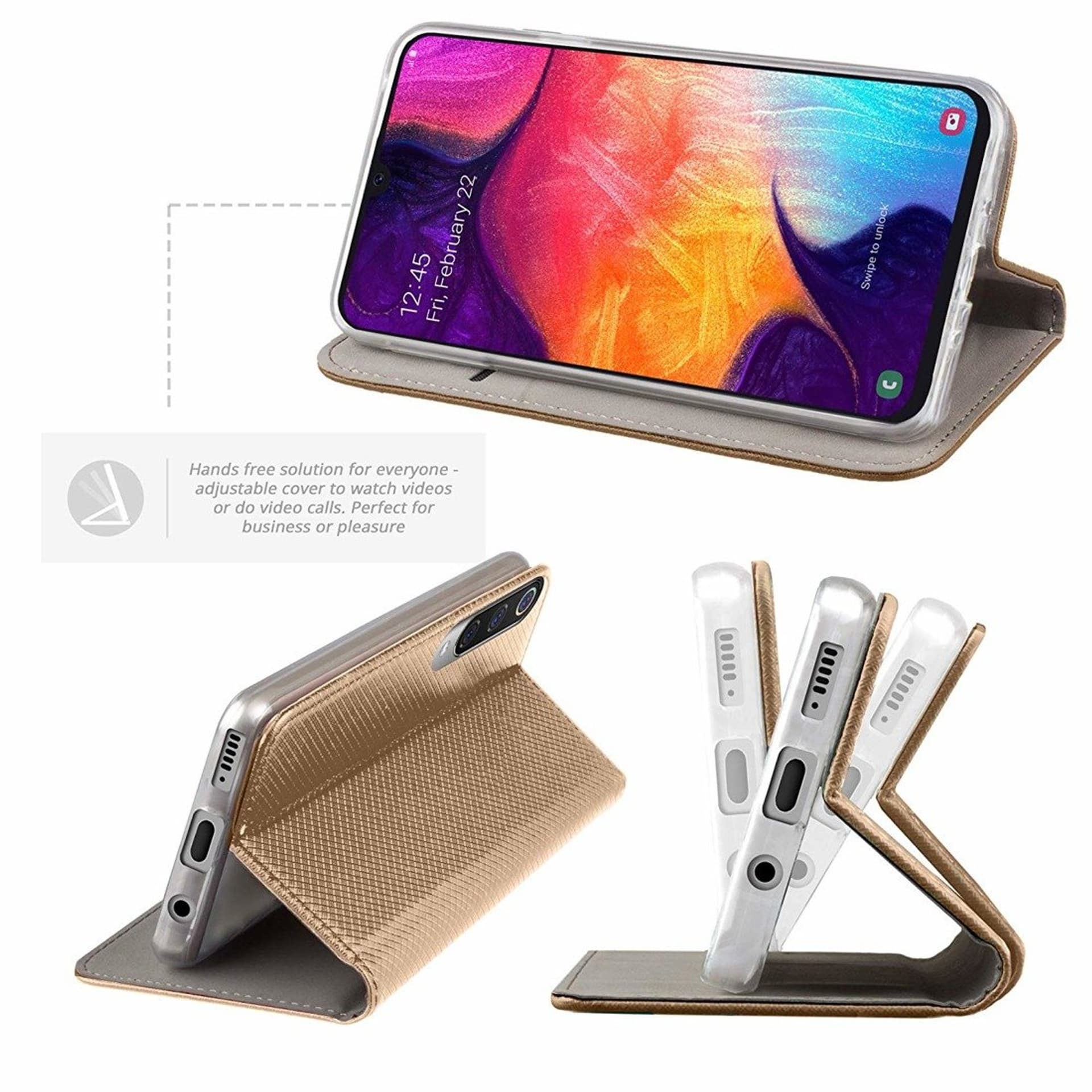 

Etui portfel Flip Magnet SAMSUNG GALAXY A10 złote