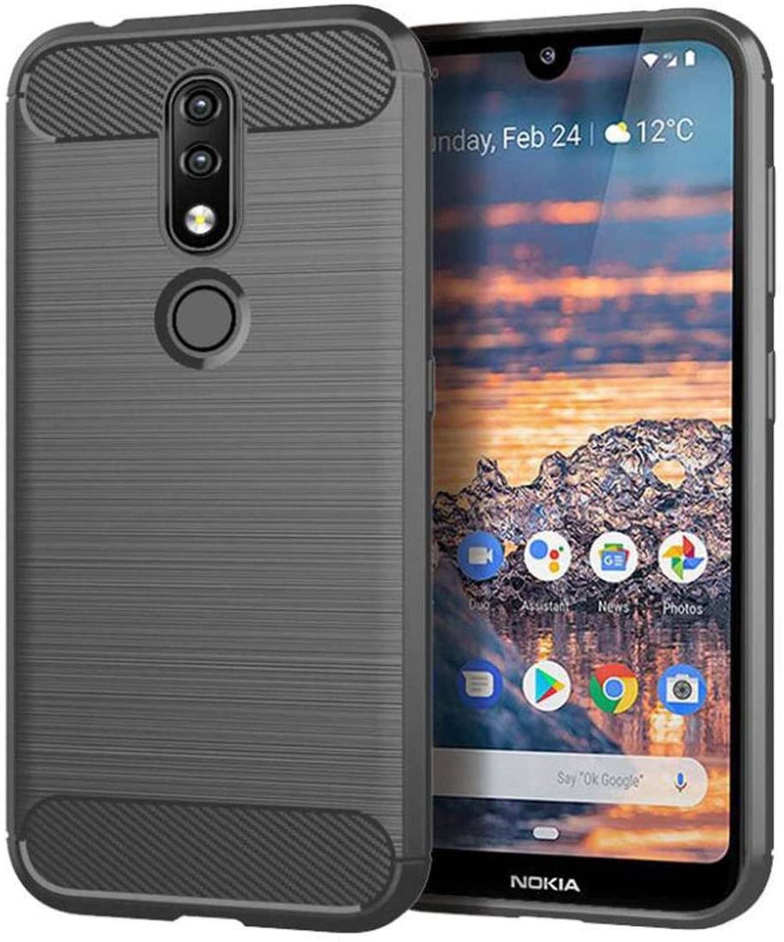 

Etui NOKIA 2 Nexeri Carbon Pancerne szare