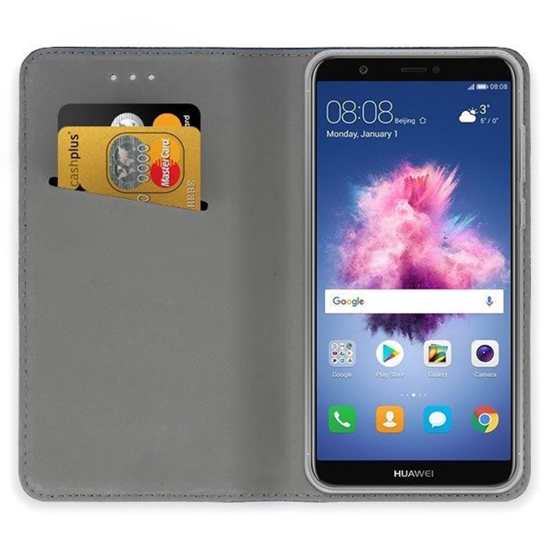 

Etui portfel flip magnet HUAWEI P SMART czerwony