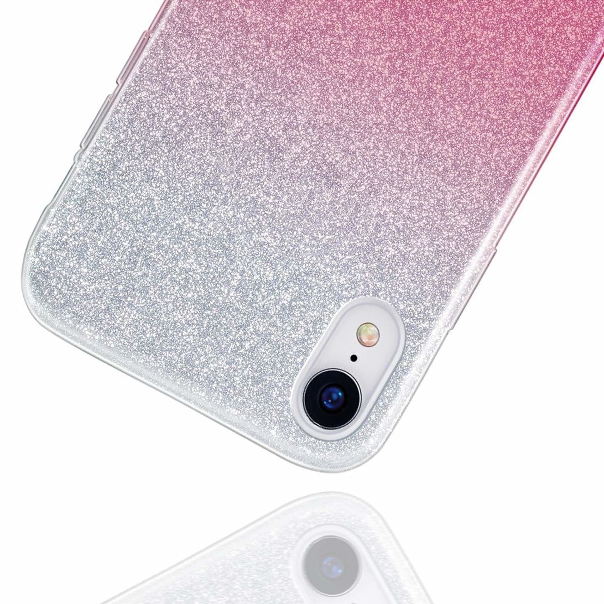 

Etui XIAOMI REDMI K30 Brokat Glitter srebrno-różowe