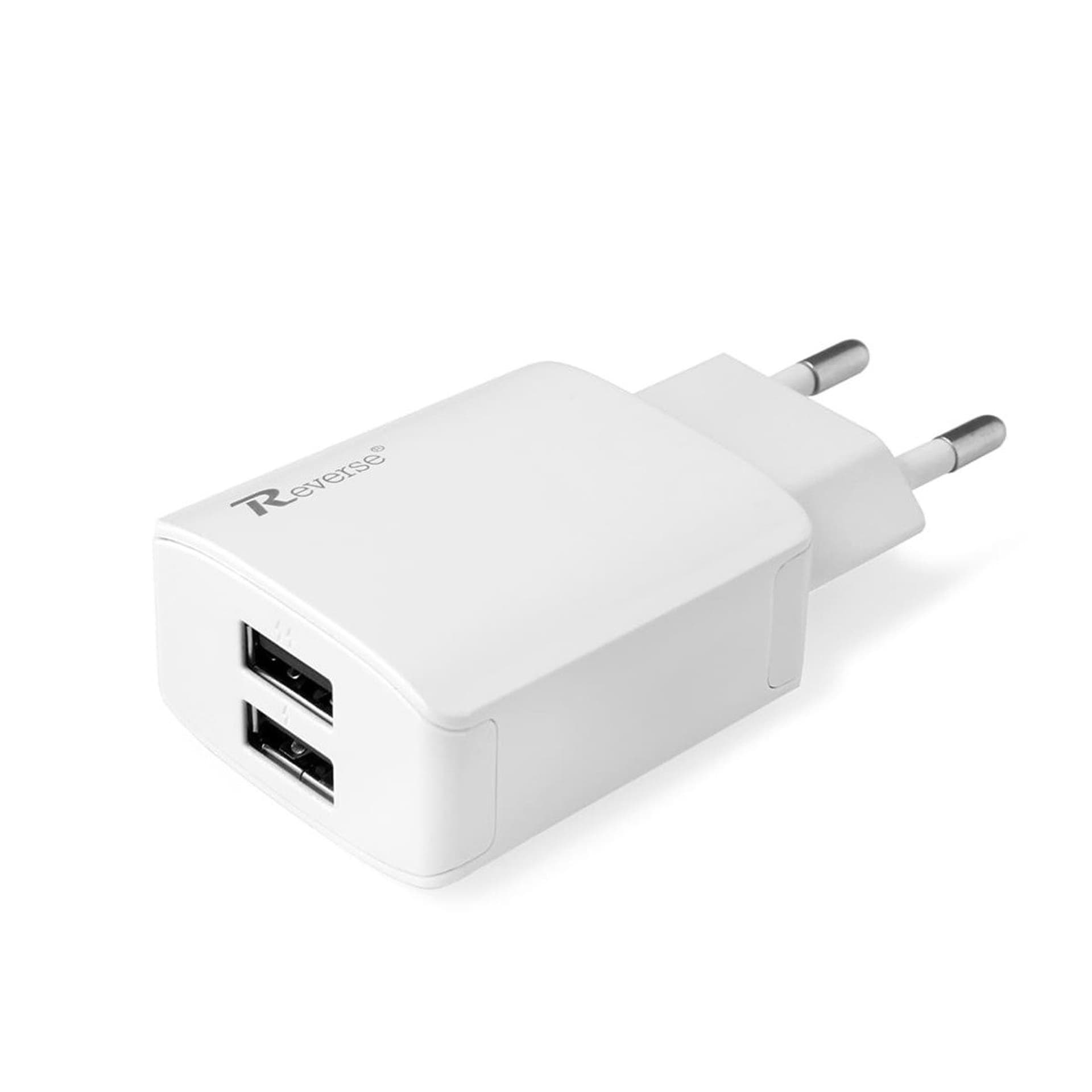 

Ładowarka sieciowa Reverse TYP C 2A 2xUSB+kabel 1M U21 biała