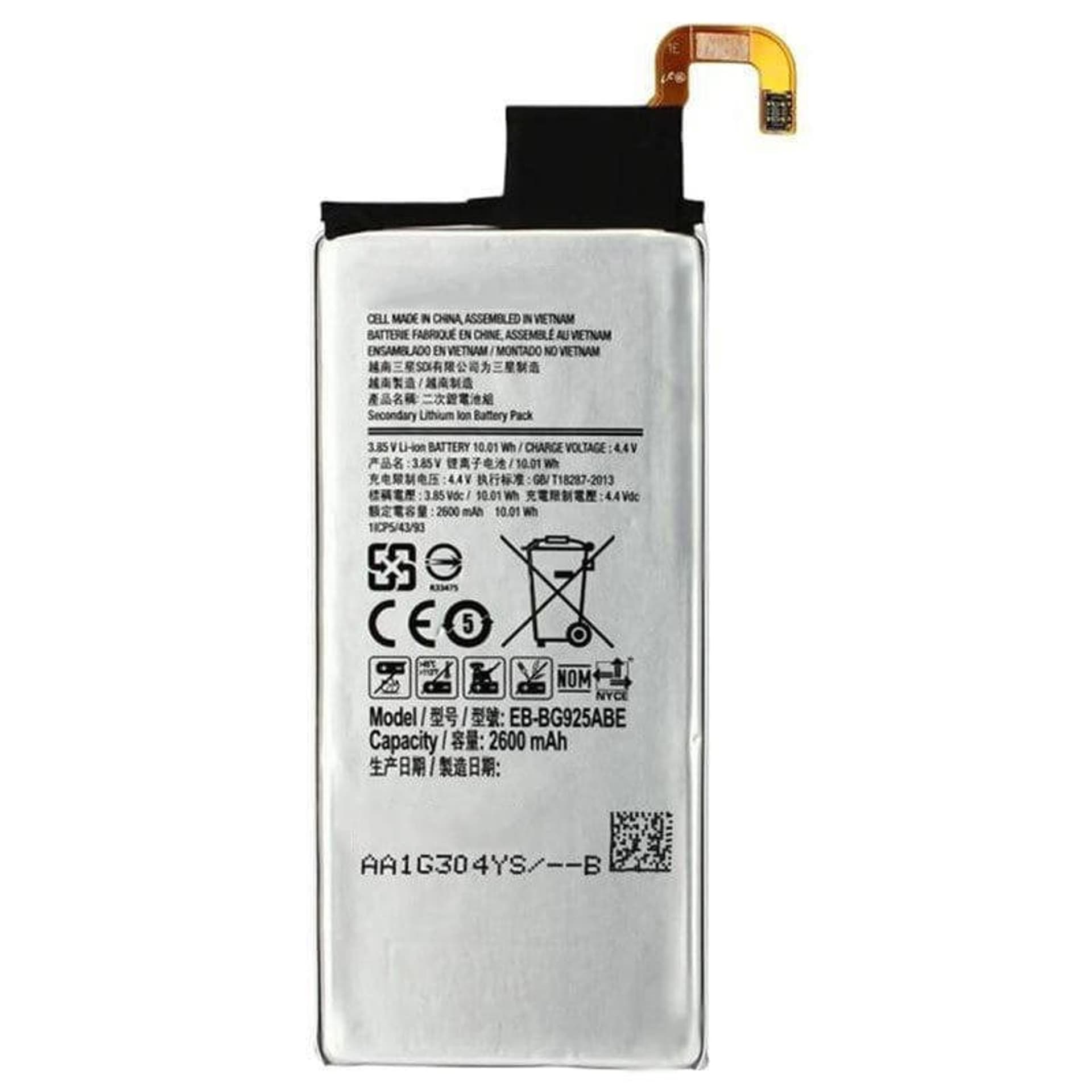 

Bateria do SAMSUNG GALAXY S6 EDGE G925F 2600mAh EB-BG925ABE