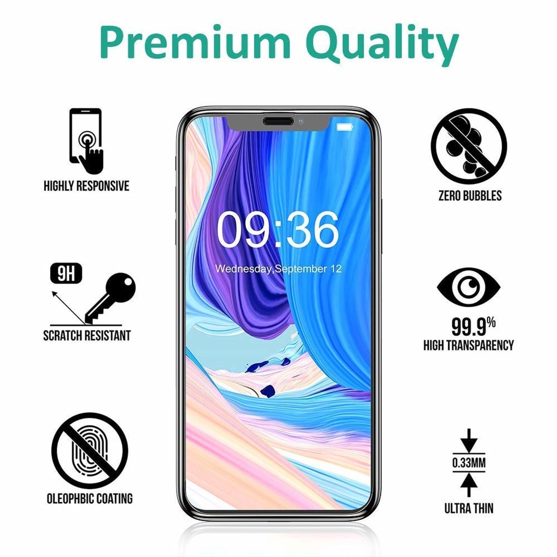 

Szkło hartowane 5D IPHONE XR czarne FULL GLUE