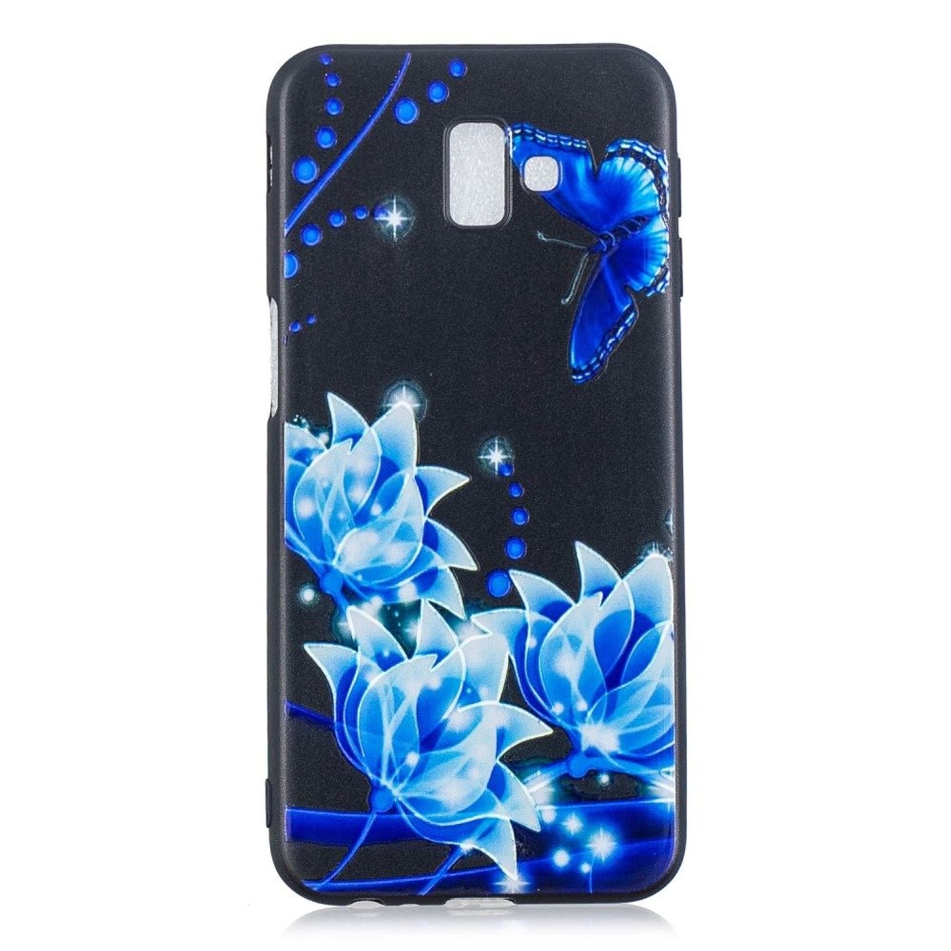 

Etui Slim Art SAMSUNG J6+ J6 PLUS niebieski kwiat i motyl