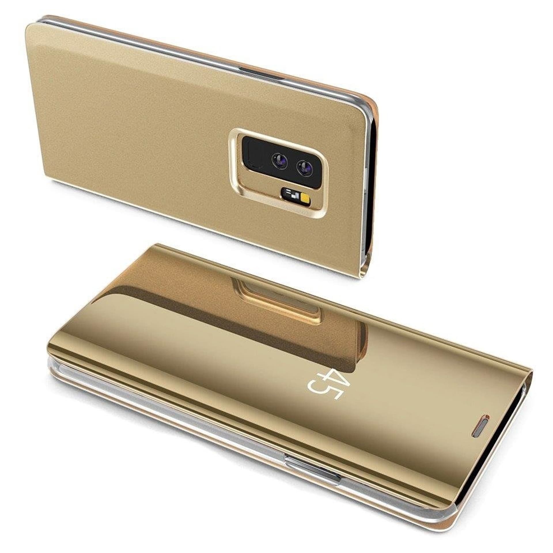 

Etui HUAWEI P40 LITE E Clear View Cover z klapką złote