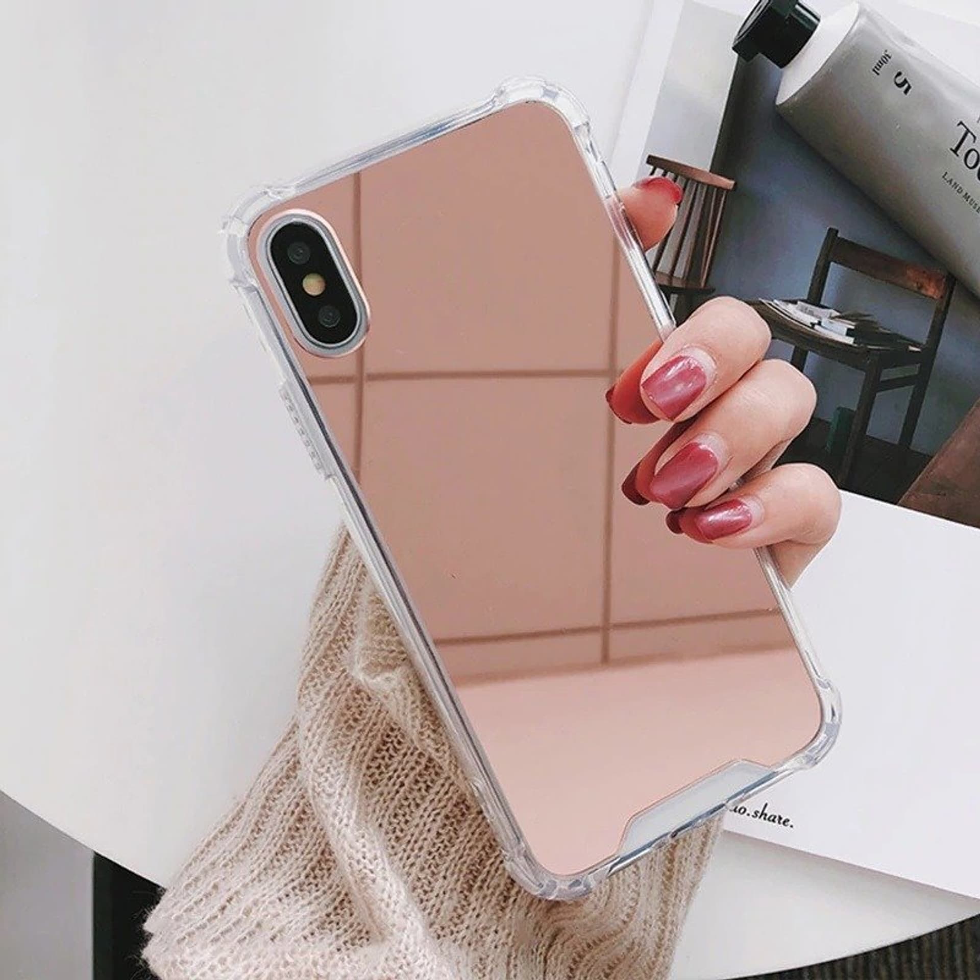 

Etui Lustro Mirror Anti shock IPHONE X różowe