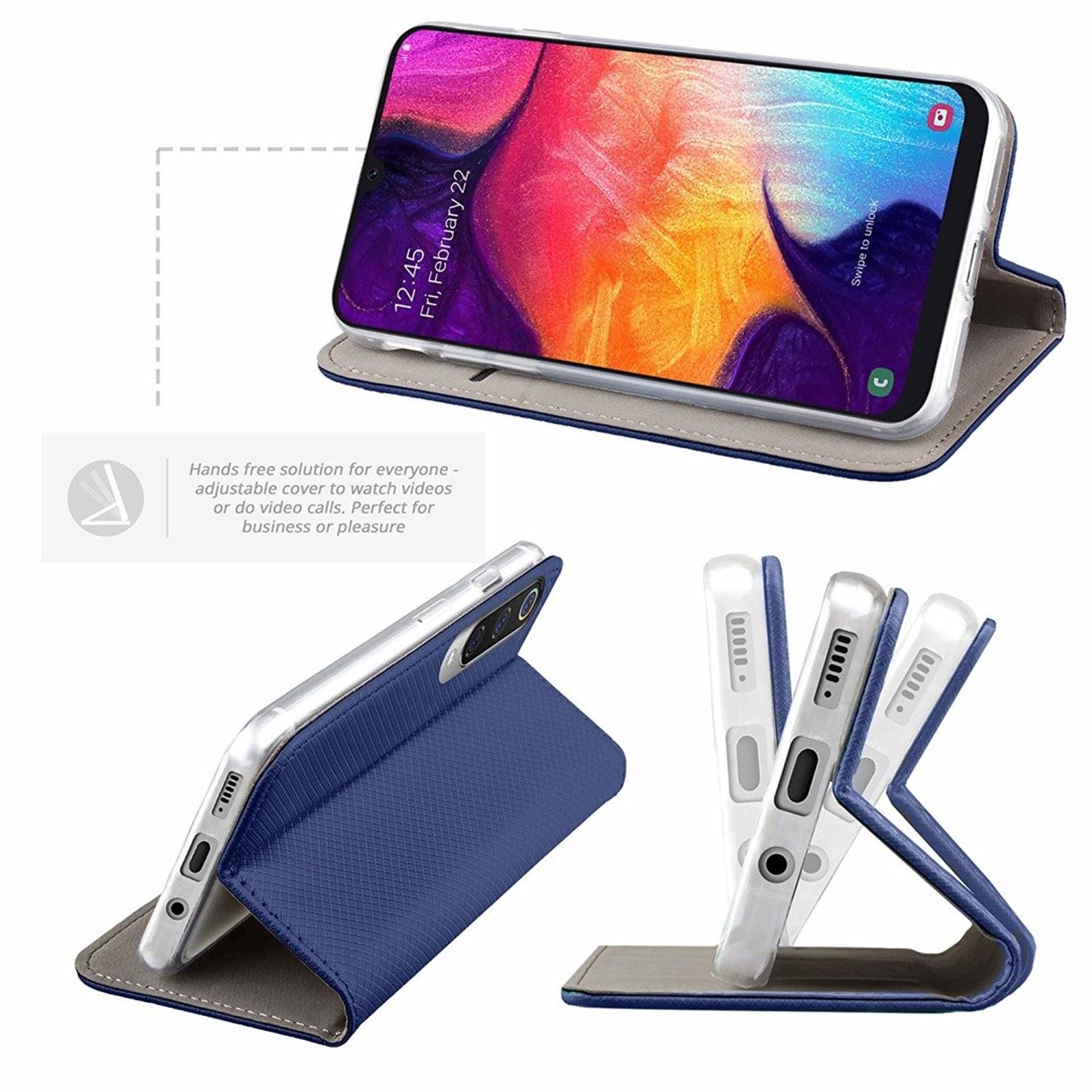 

Etui Portfel Flip Magnet SAMSUNG GALAXY A50 / A30S granatowe