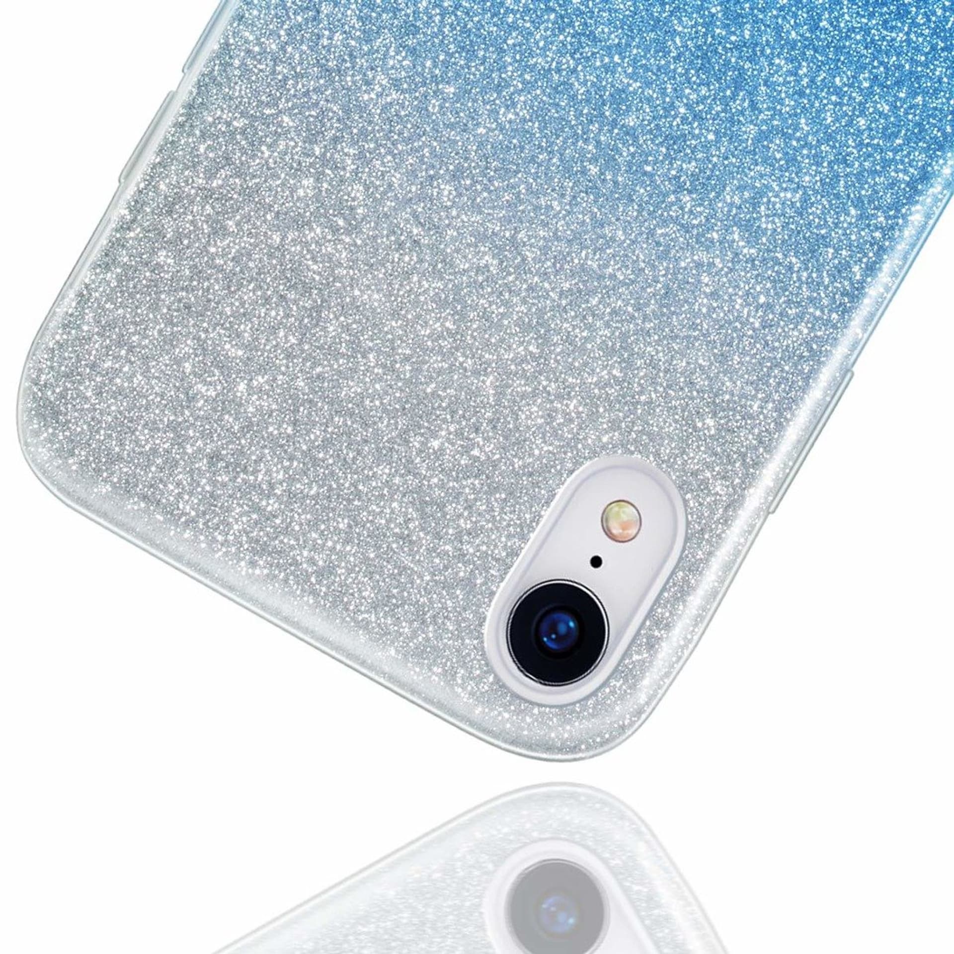 

Etui XIAOMI REDMI K30 Brokat Glitter srebrno-niebieskie