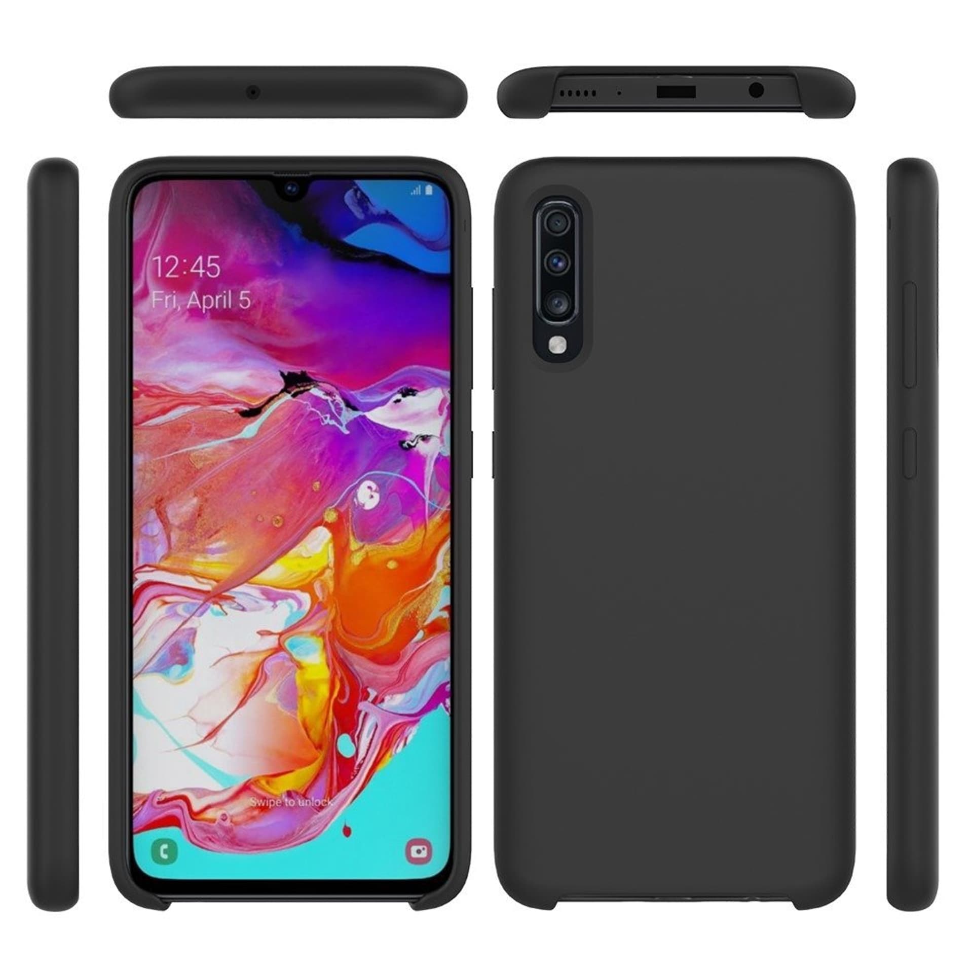 

Etui Silicone case elastyczne silikonowe SAMSUNG GALAXY A50 czarne