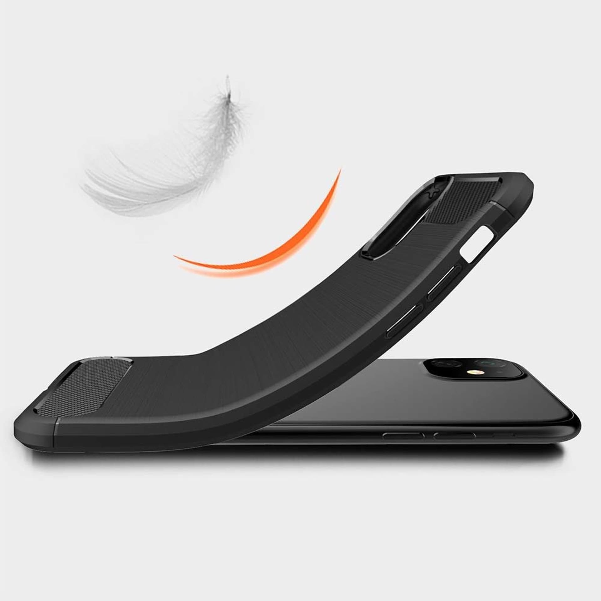 

Etui IPHONE 11 (6,1) Nexeri Carbon Pancerne czarne, 6.1) nexeri carbon pancerne czarn