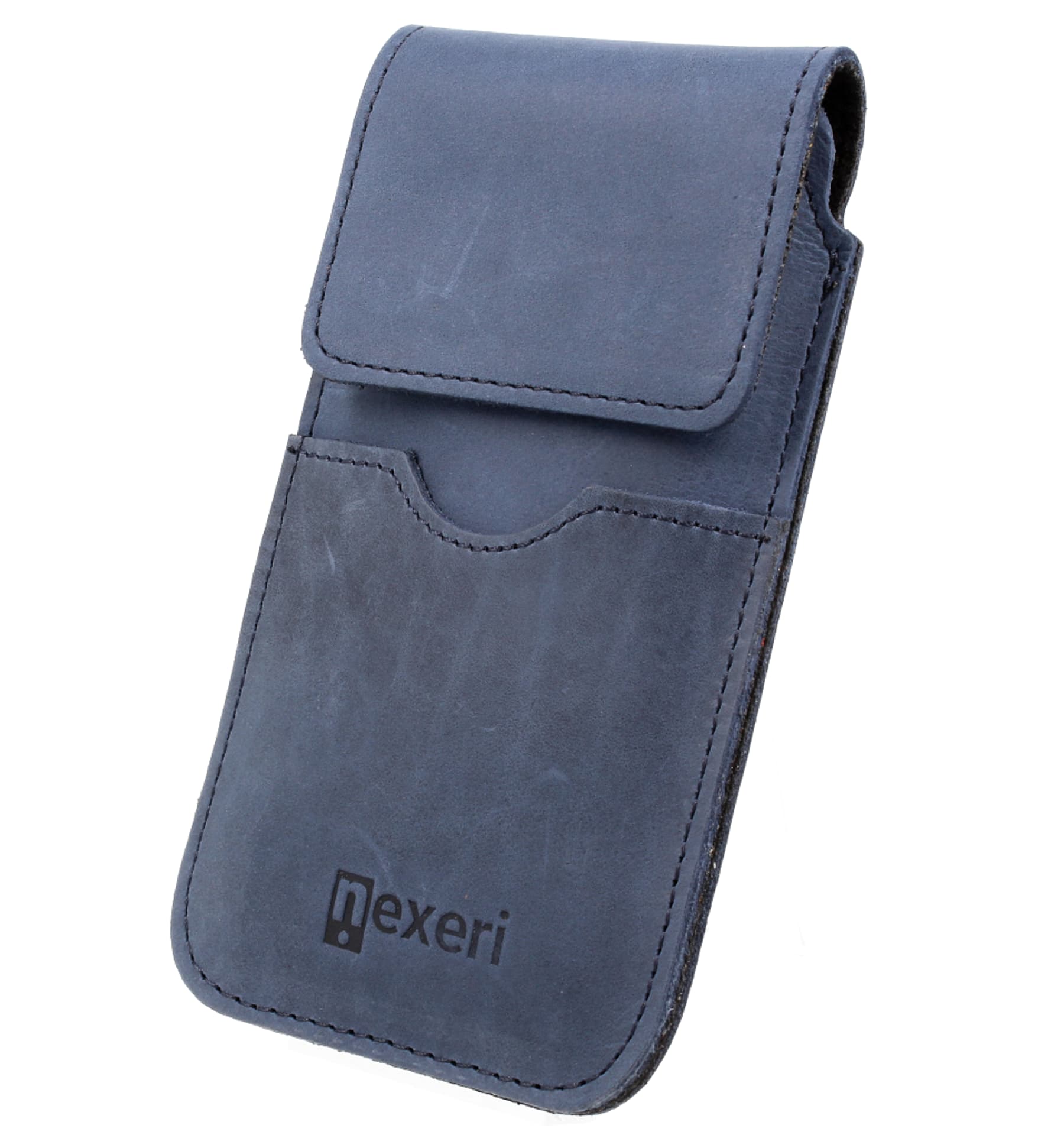

Kabura Pionowa HUAWEI MATE 20 X / XIAOMI MI MAX 3 Etui Skórzane do Paska Otwierana Portfel Nexeri Flap Leather granatowe