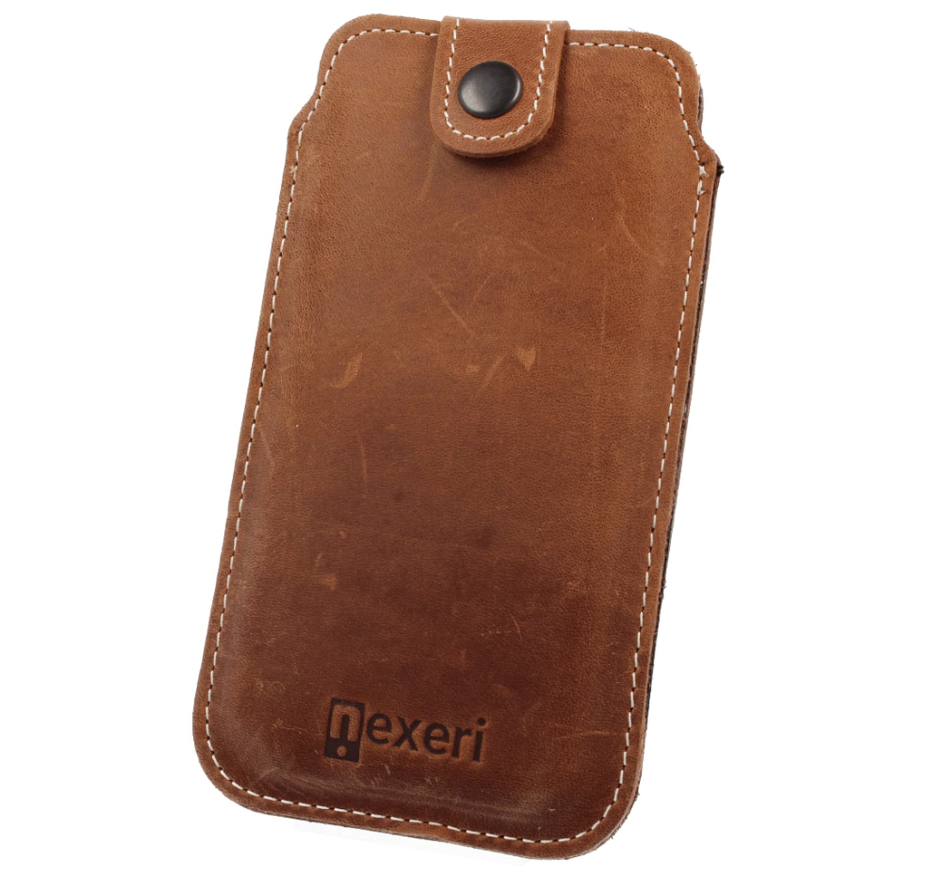 

Etui Wsuwka skórzana Nexeri Leather Pocket XXL SAMSUNG GALAXY A10 / M21 / S20+ / IPHONE 8+ PLUS brązowe