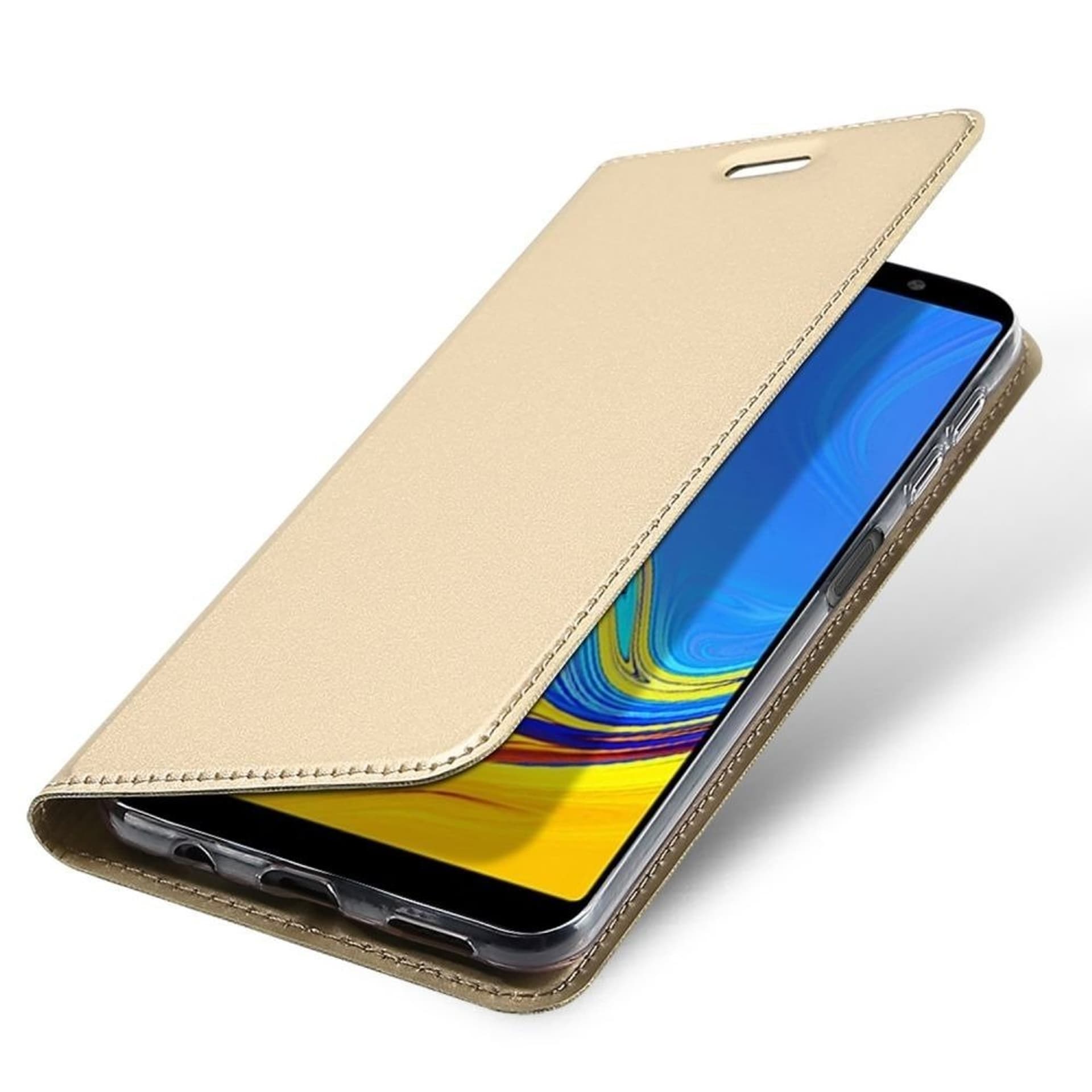 

Etui HUAWEI MATE 30 z klapką Dux Ducis skórzane Skin Leather złote
